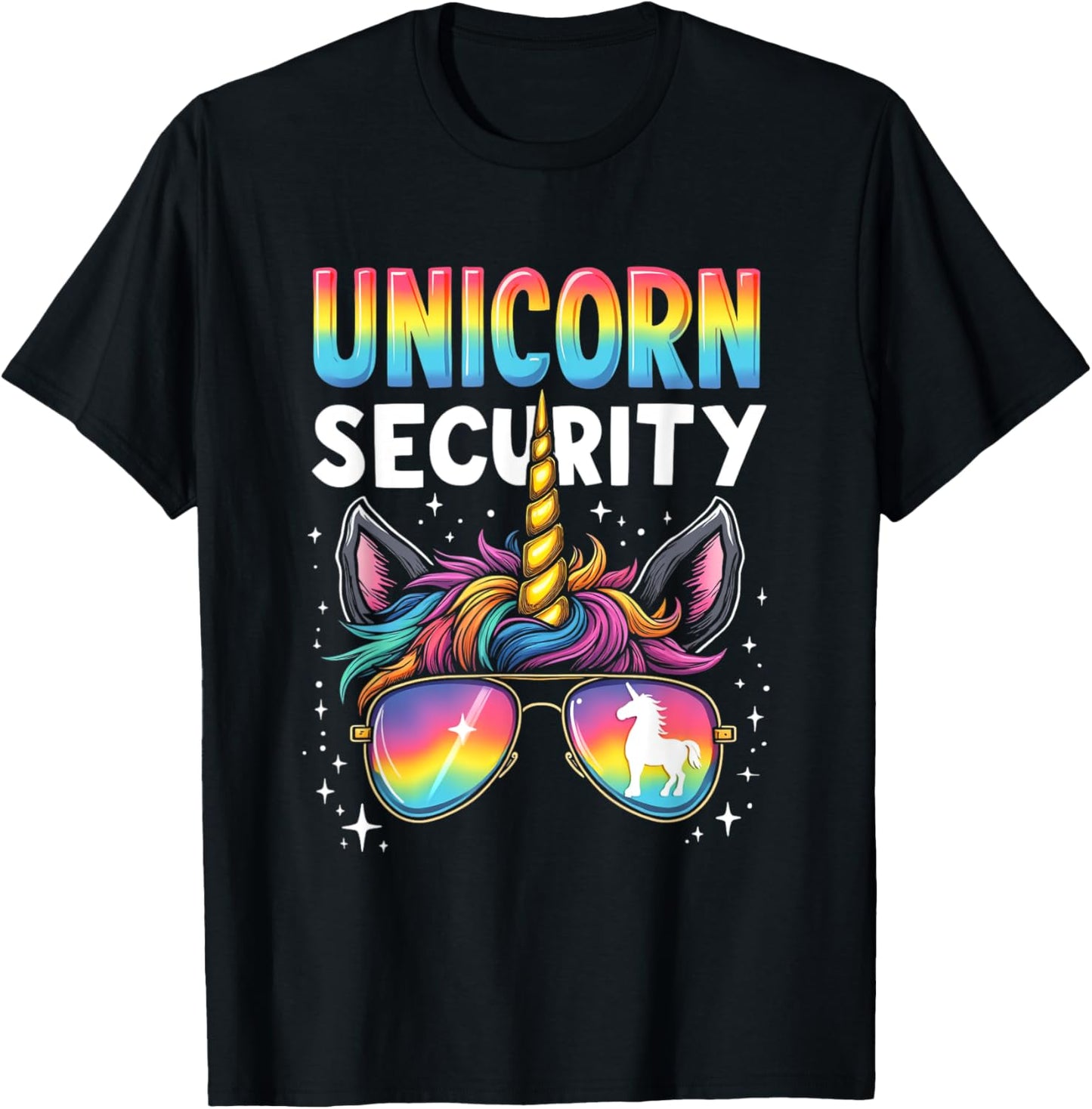 Unicorn SECURITY Unicorn T-Shirt - T-Shirt | Black