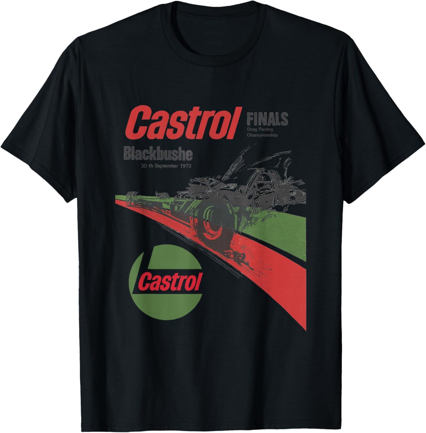 Castrol Racing Blackbushe Vintage Retro Logo PAPL1343 T-Shirt - T-Shirt | Black