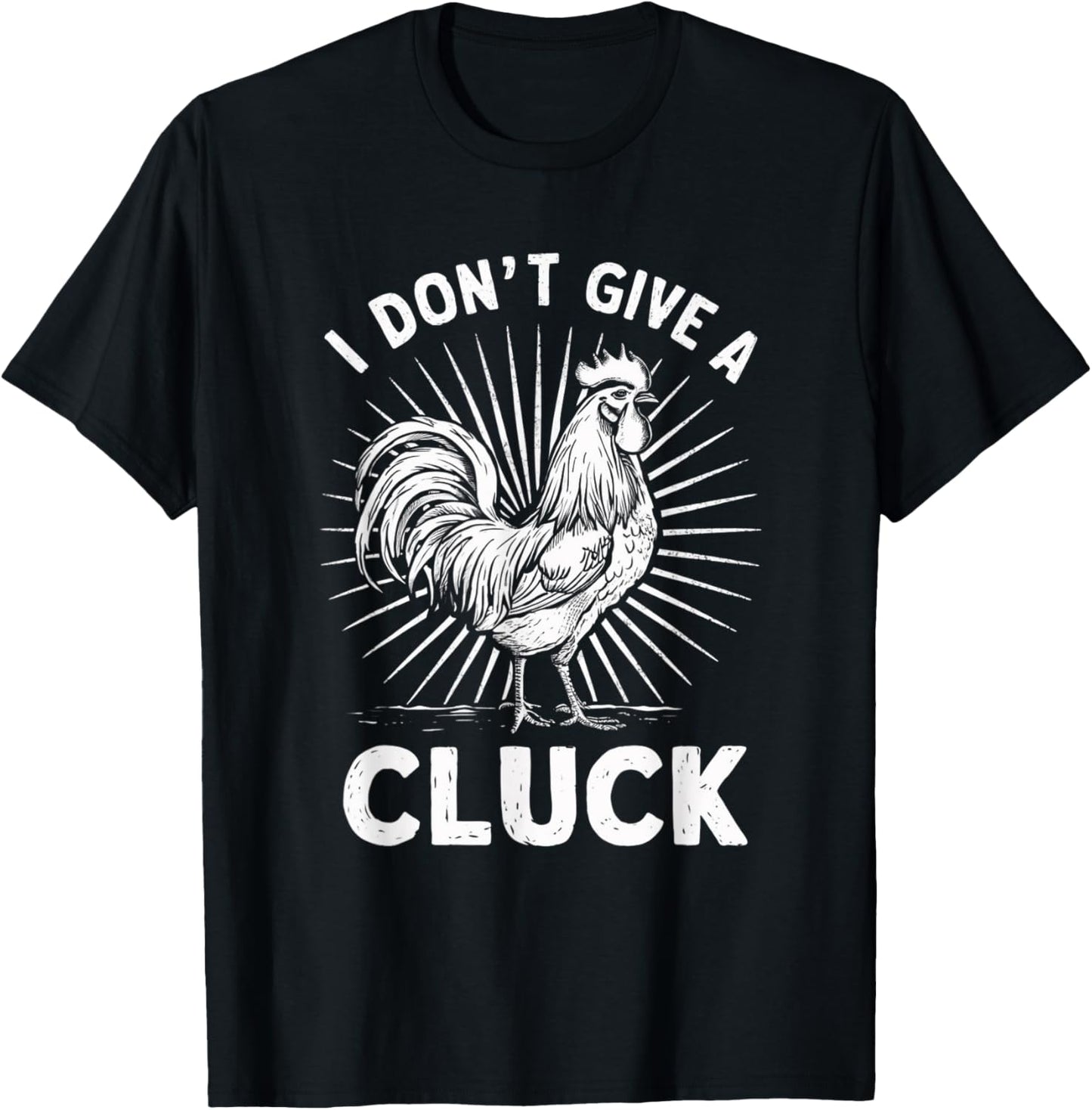 Funny I Don’t Give A Cluck Chicken Vintage Farmer T-Shirt - T-Shirt | Black