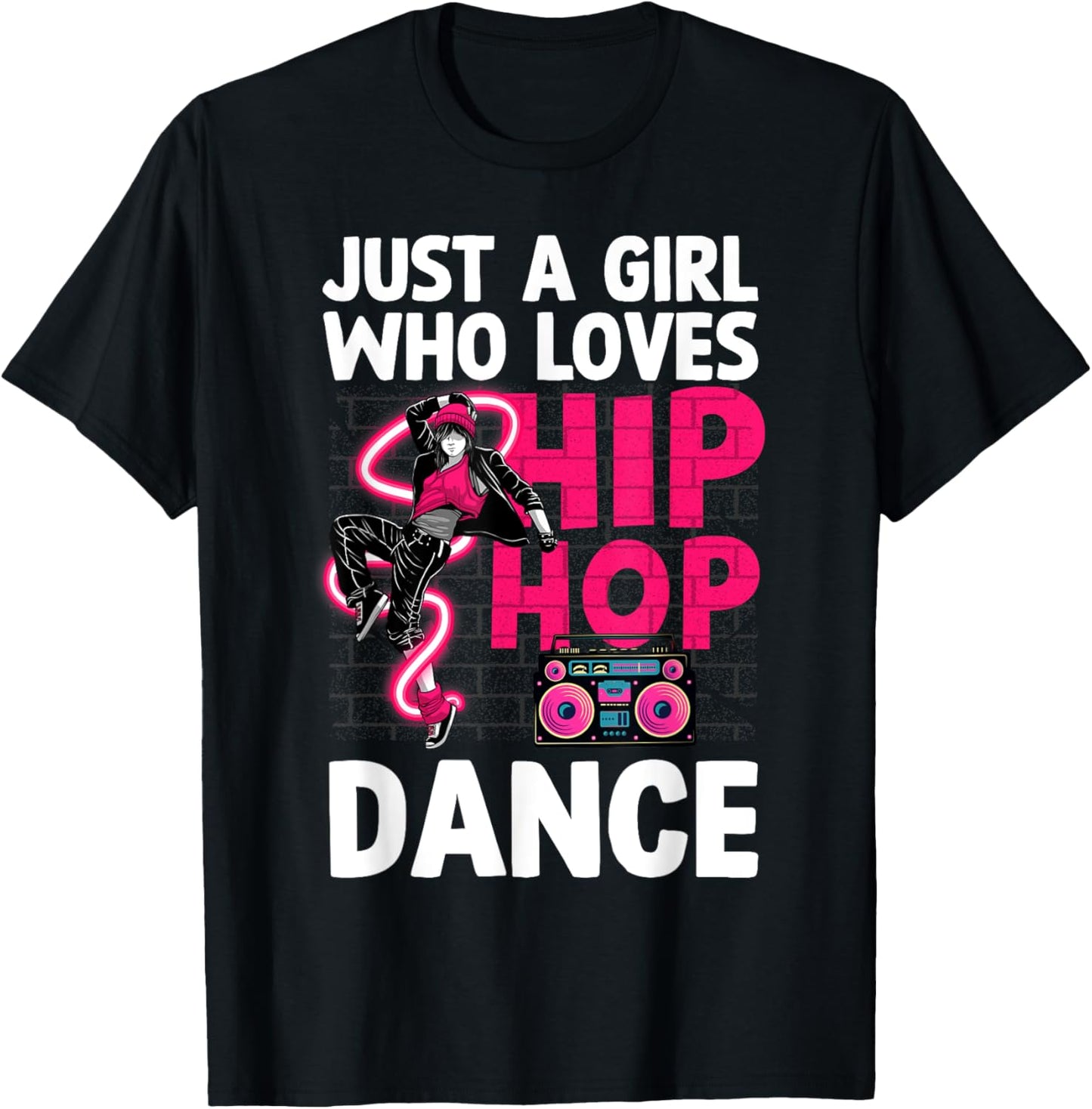 Cool Hip Hop Art Teen Girls Hiphop Dancing Hip Hop T-Shirt - T-Shirt | Black