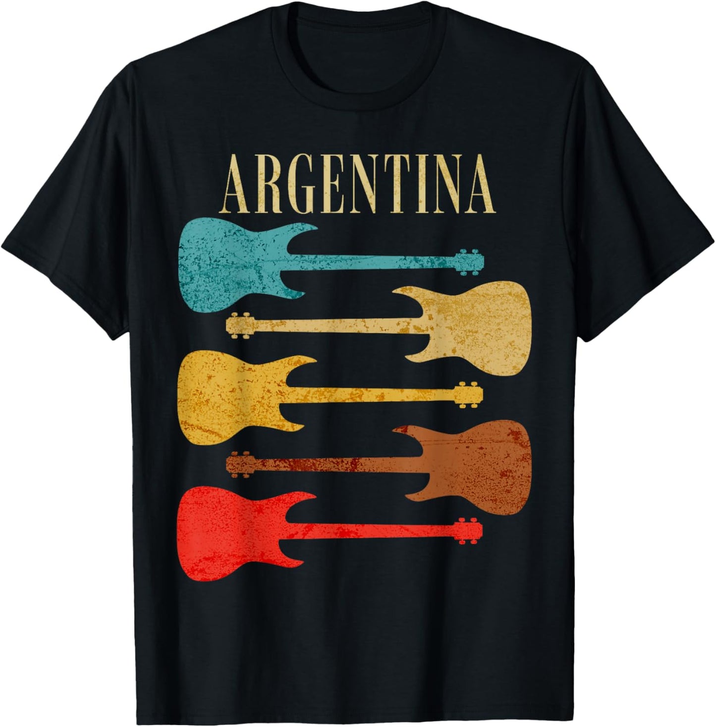 Argentina Concert Rock Music Festival Guitars T-Shirt - T-Shirt | Black