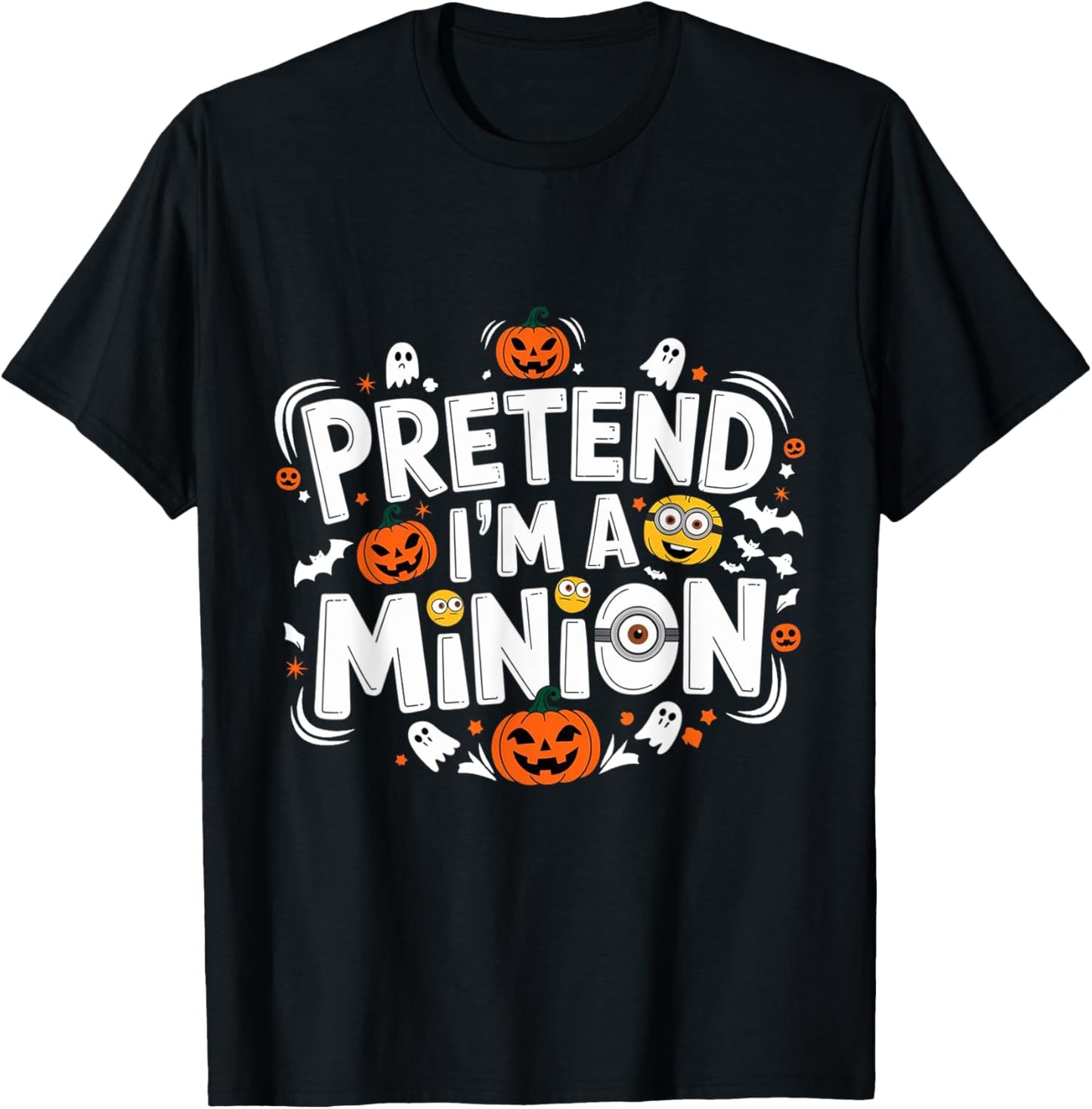 Pretend I'm A Minion Costume Party Funny Halloween Minion T-Shirt - T-Shirt | Black