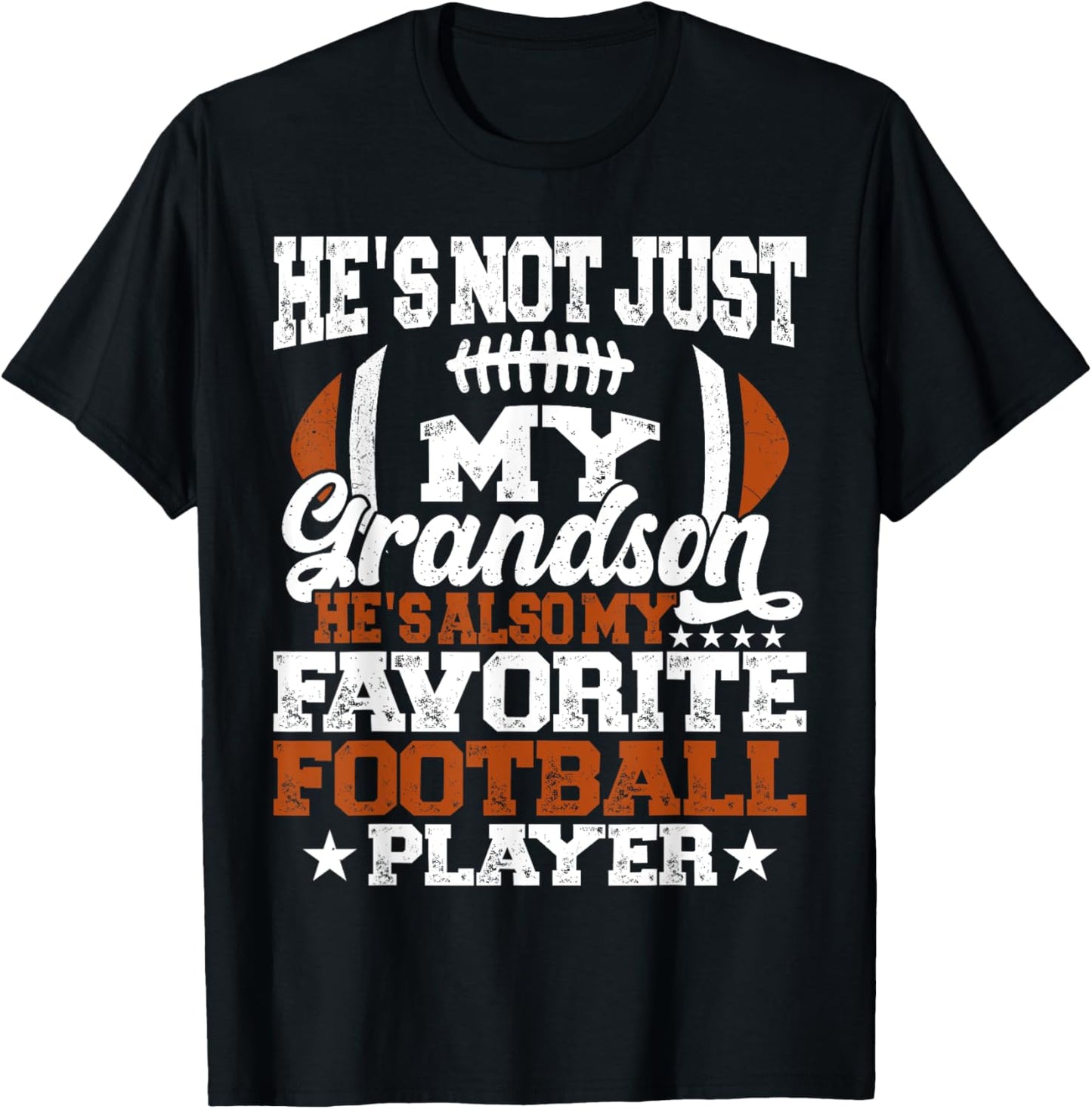 He's Not Just My Grandson He's my Favorite Football Player T-Shirt - T-Shirt | Black