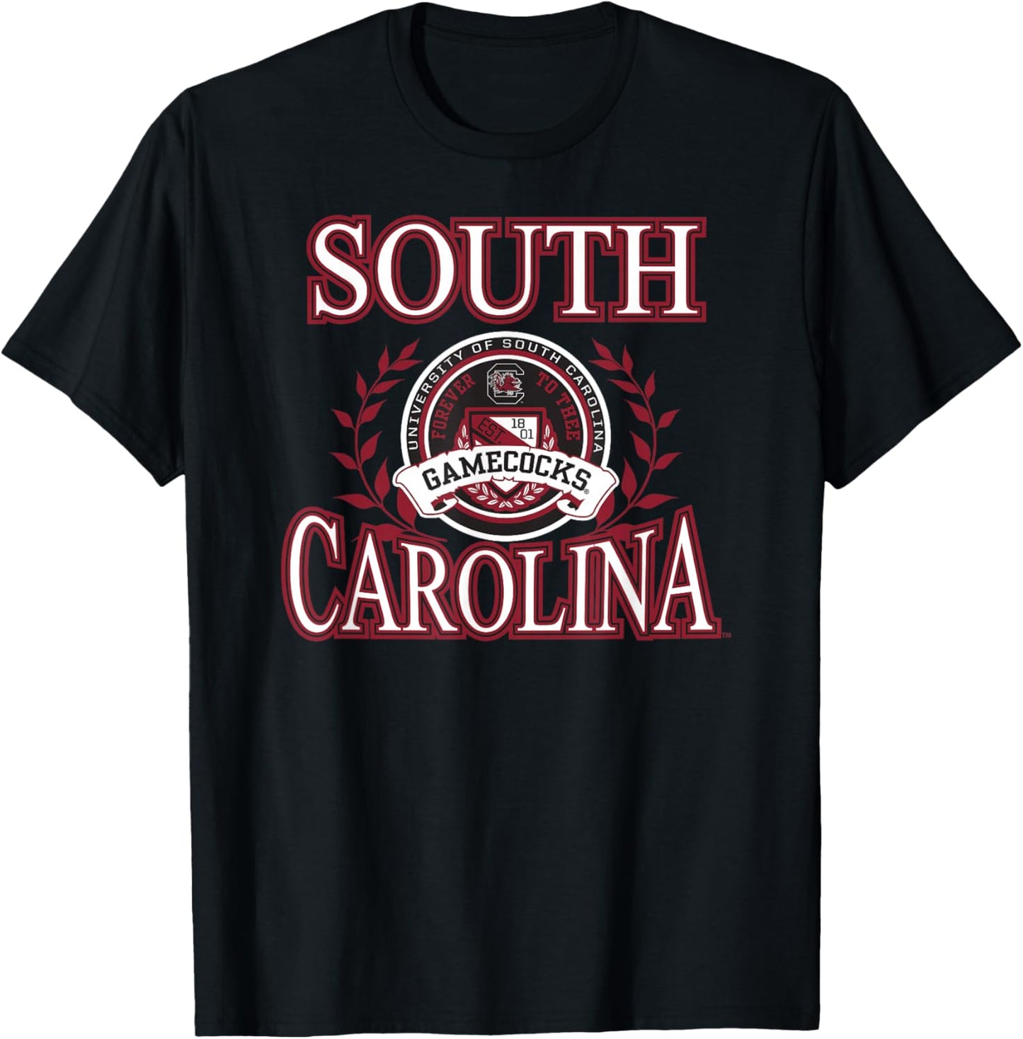 South Carolina Gamecocks Laurels Black Officially Licensed T-Shirt - T-Shirt | Black