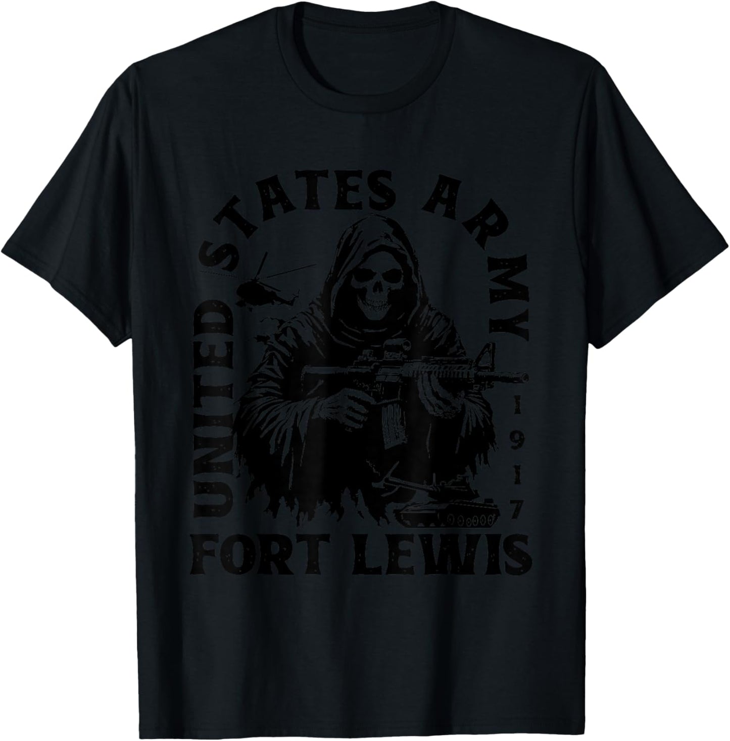 Fort Lewis US Military Base Washington WA Ft Lewis Veteran T-Shirt - T-Shirt | Black