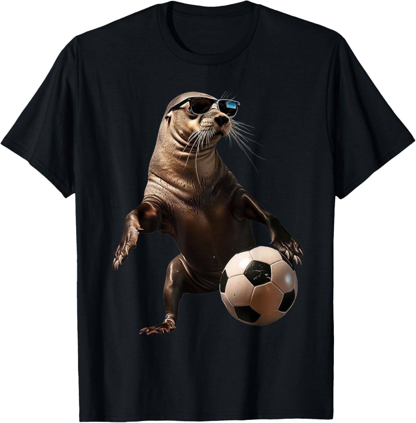 Sea Lion Soccer T-Shirt - T-Shirt | Black