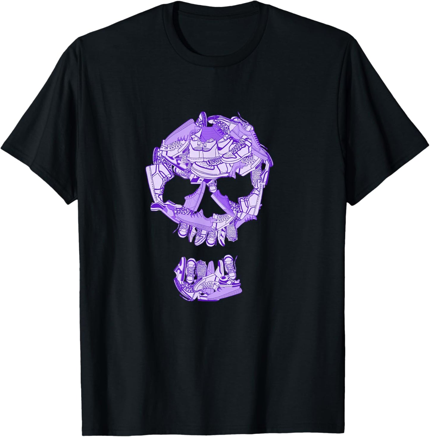 Light Purple Big Ol' Sneaker Head Violet Light Purple T-Shirt - T-Shirt | Black
