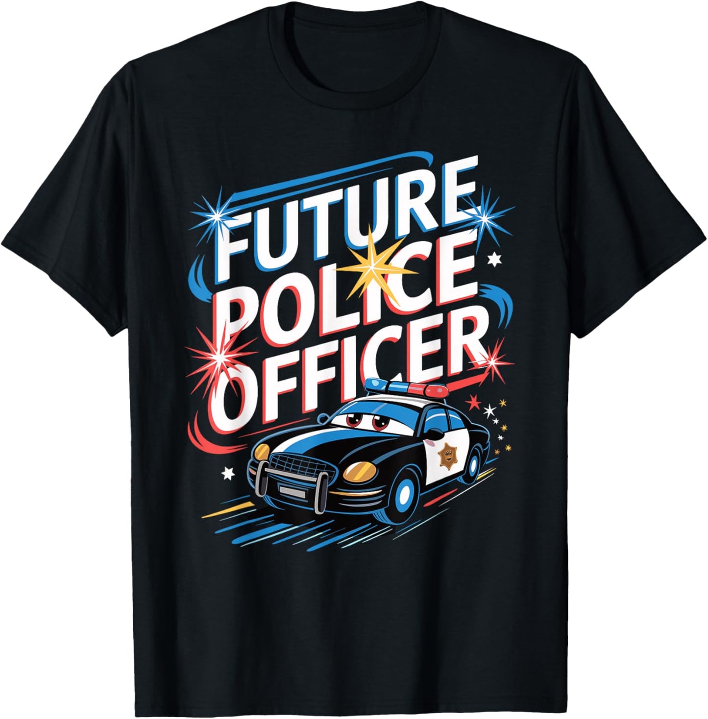 Wee Woo Police Car Police Costume Future Police Officer T-Shirt - T-Shirt | Black