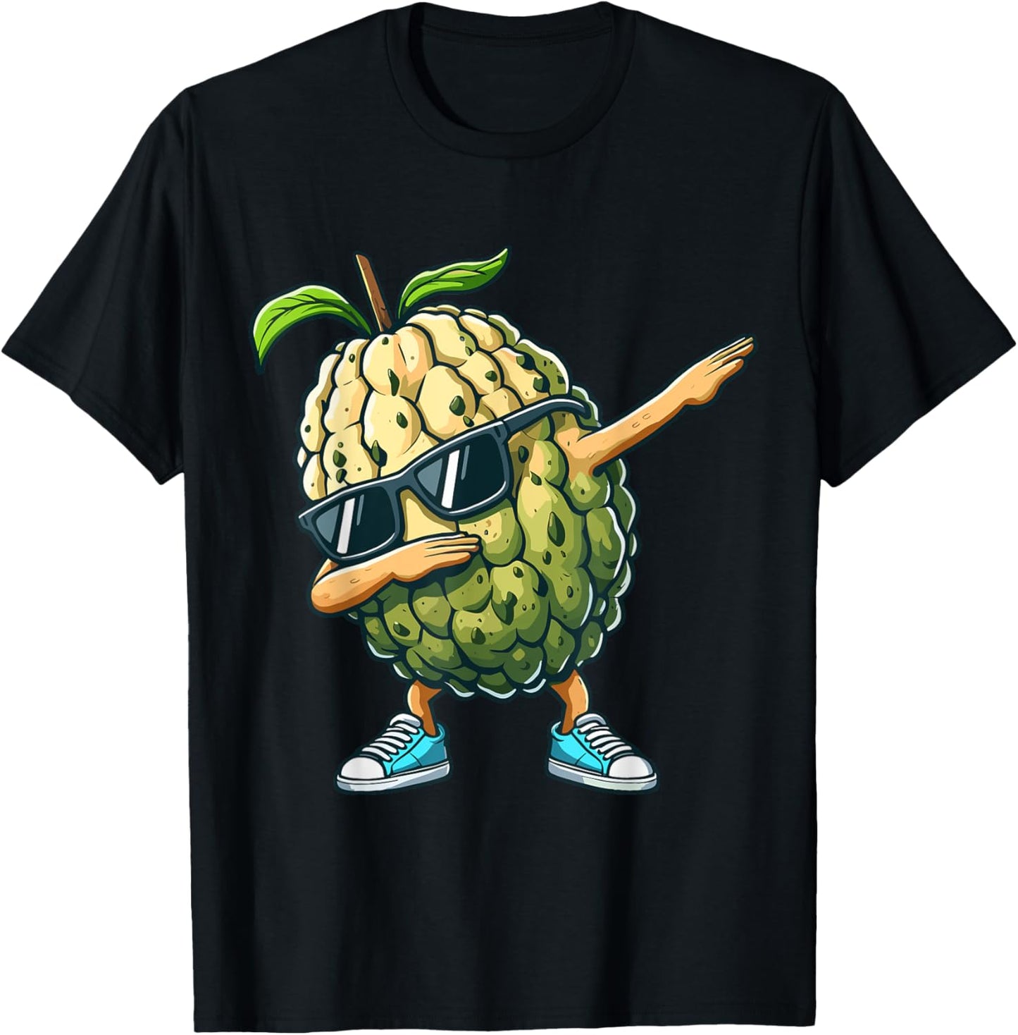 Cherimoya Dabbing Dance Sunglasses Fruit Lovers T-Shirt - T-Shirt | Black