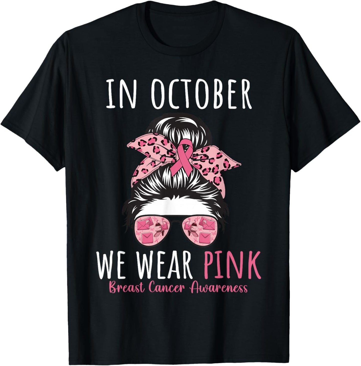 Breast Cancer Postal Worker In October We Wear Pink Women T-Shirt - T-Shirt | Black