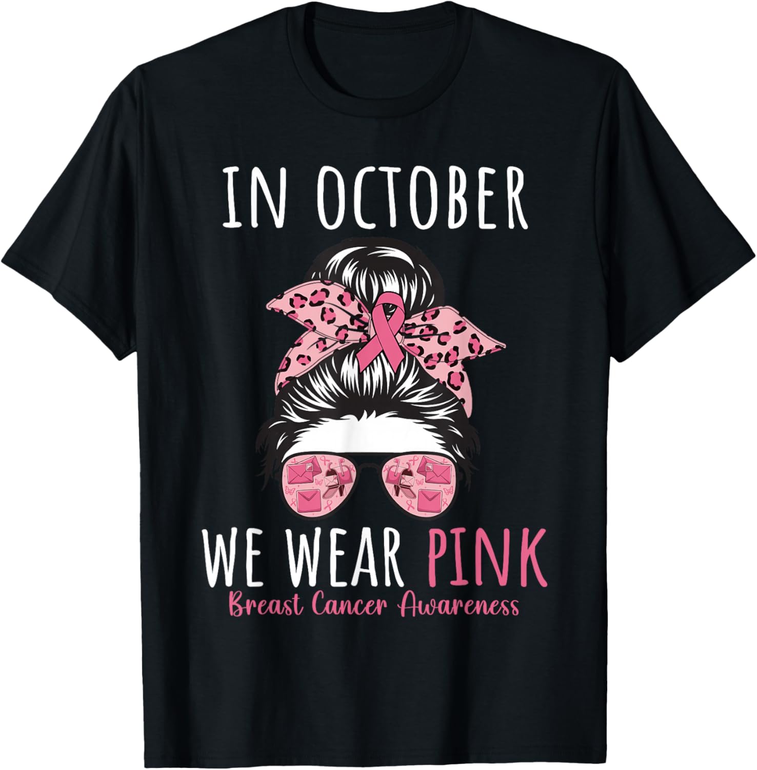 Breast Cancer Postal Worker In October We Wear Pink Women T-Shirt - T-Shirt | Black