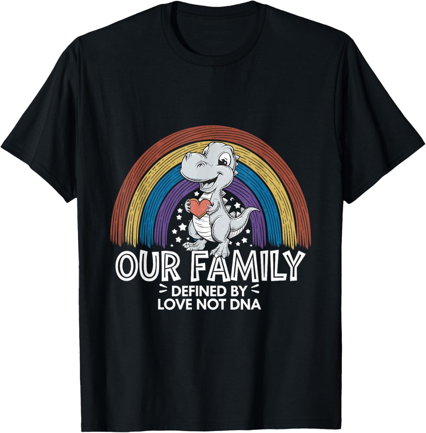 Defined By Love Not DNA Adoption Family Adoption Day T-Shirt - T-Shirt | Black