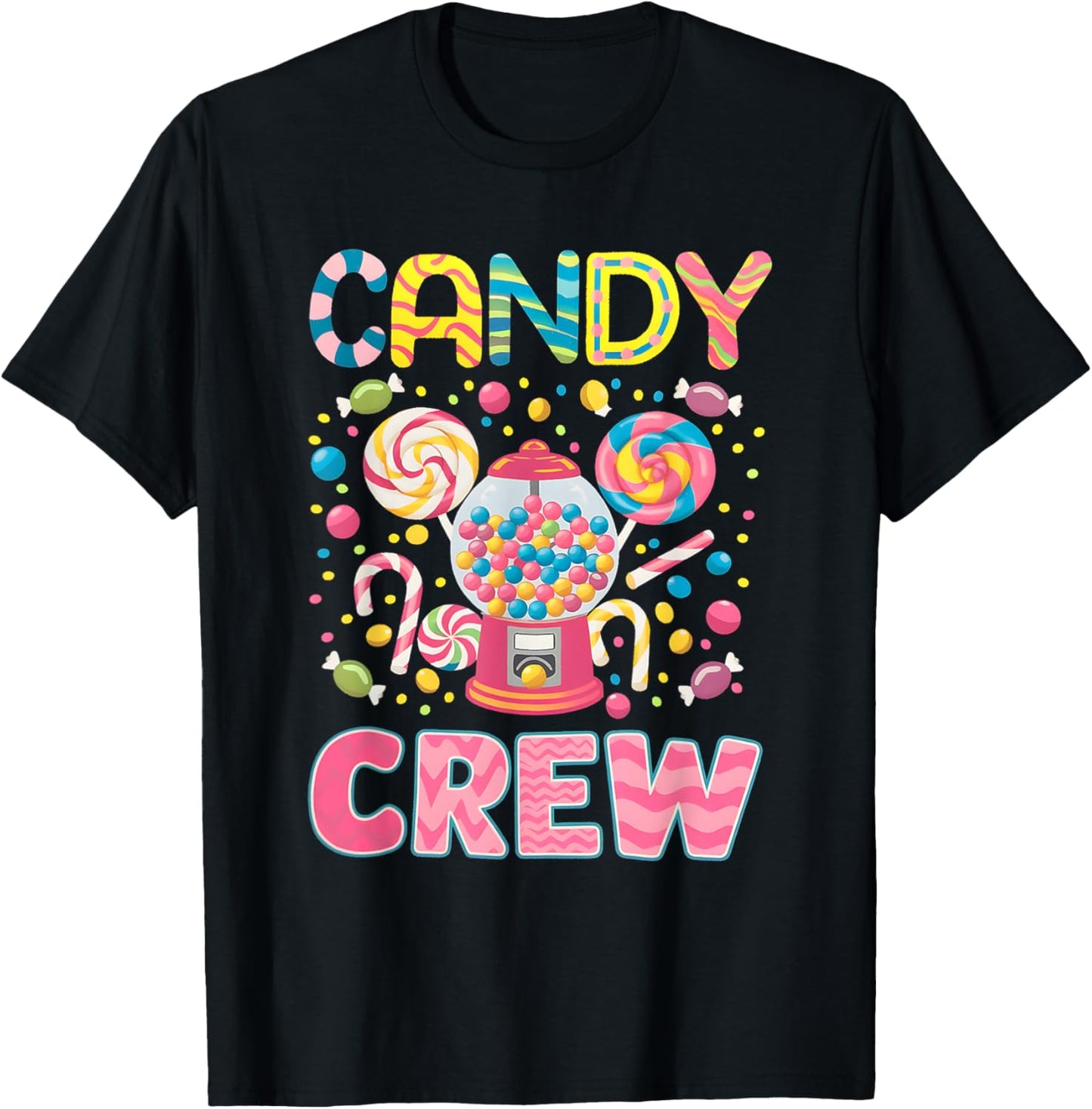 Candy Crew Decorations Sweetie Candy Squad Candy Halloween T-Shirt - T-Shirt | Black