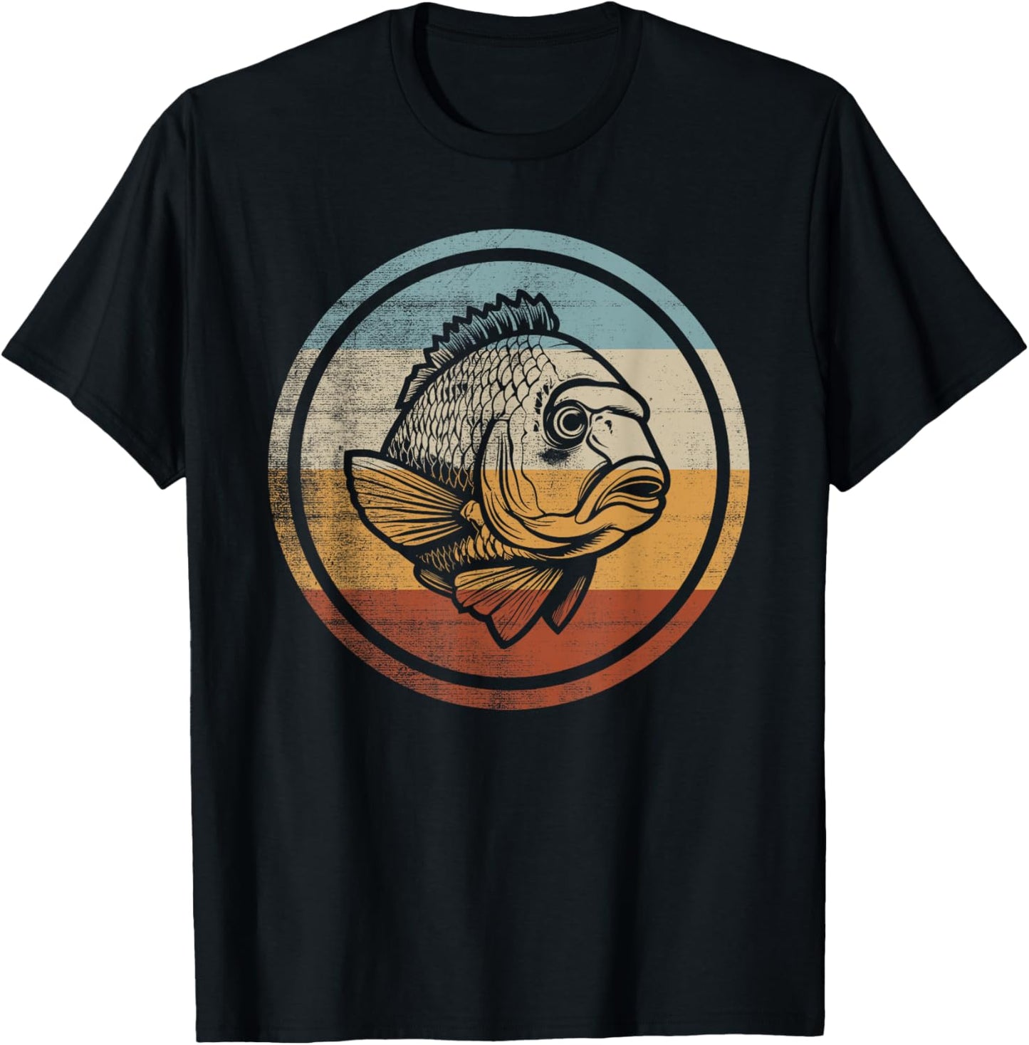 Retro Vintage Design Sheepshead Fish T-Shirt - T-Shirt | Black