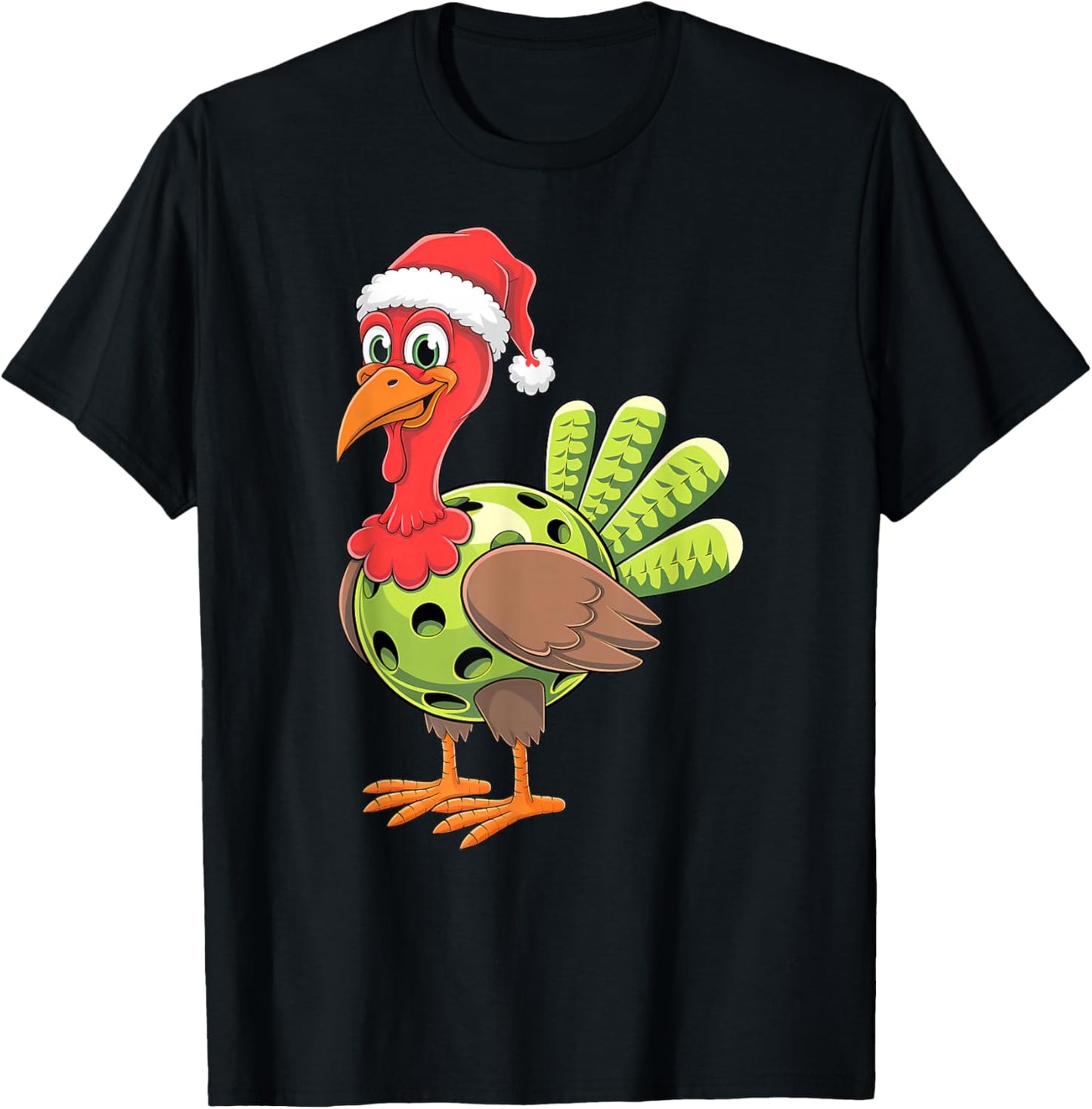Thanksgiving Turkey Playing Pickleball Pickle ball Lover fun T-Shirt - T-Shirt | Black