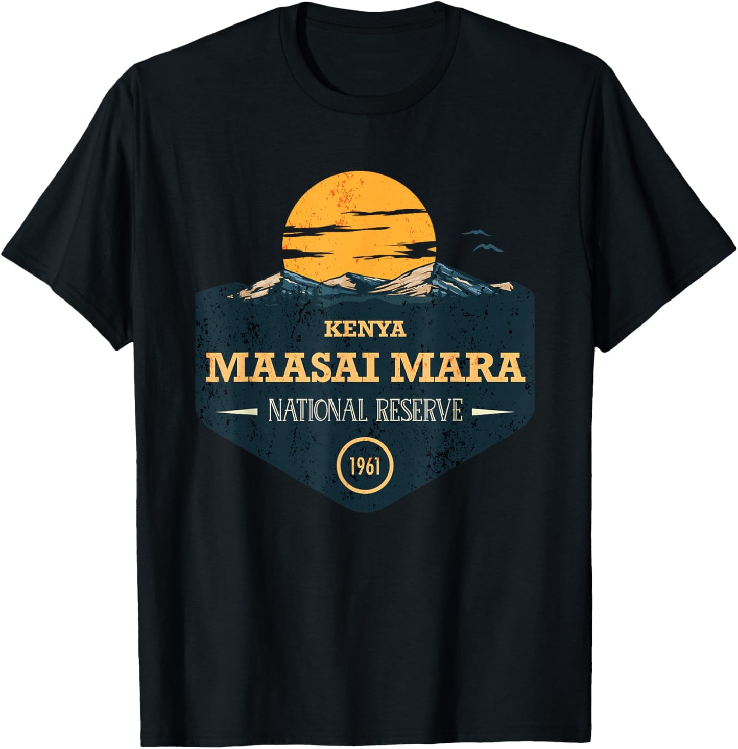 Maasai Mara Kenya National Reserve T-Shirt - T-Shirt | Black