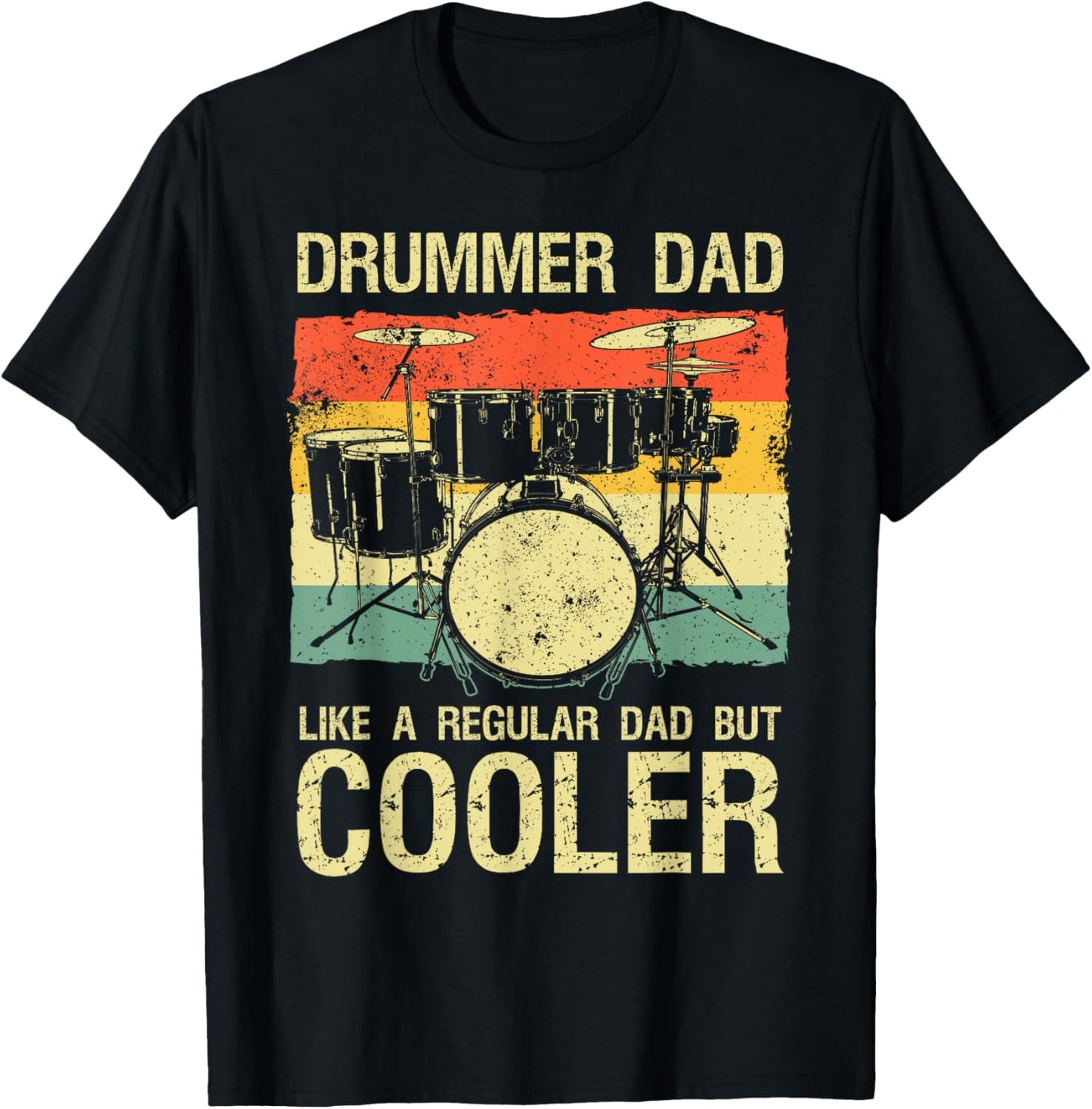 Drummer Design Dad Father Drumline Drumming Drummer T-Shirt - T-Shirt | Black