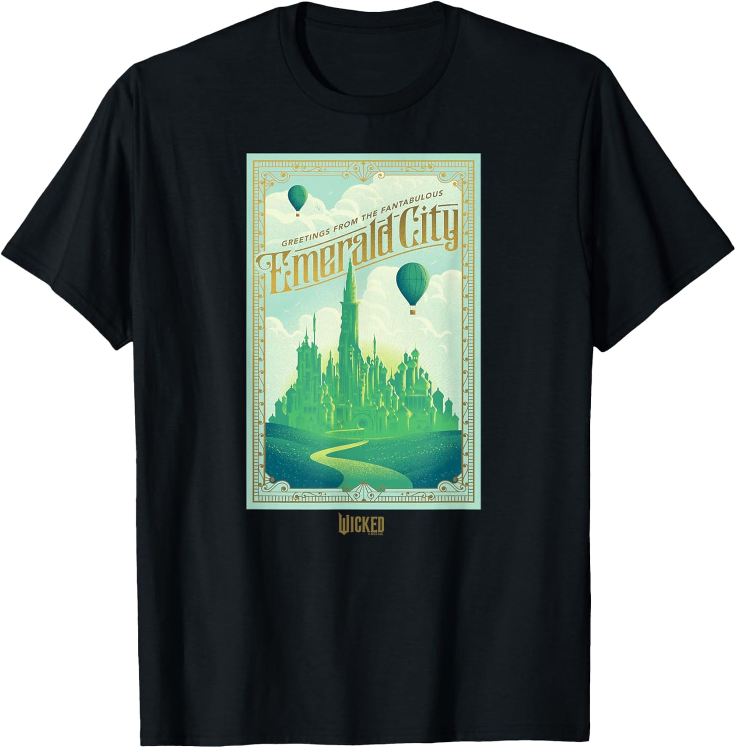 Wicked Greetings from The Fantabulous Emerald City T-Shirt - T-Shirt | Black