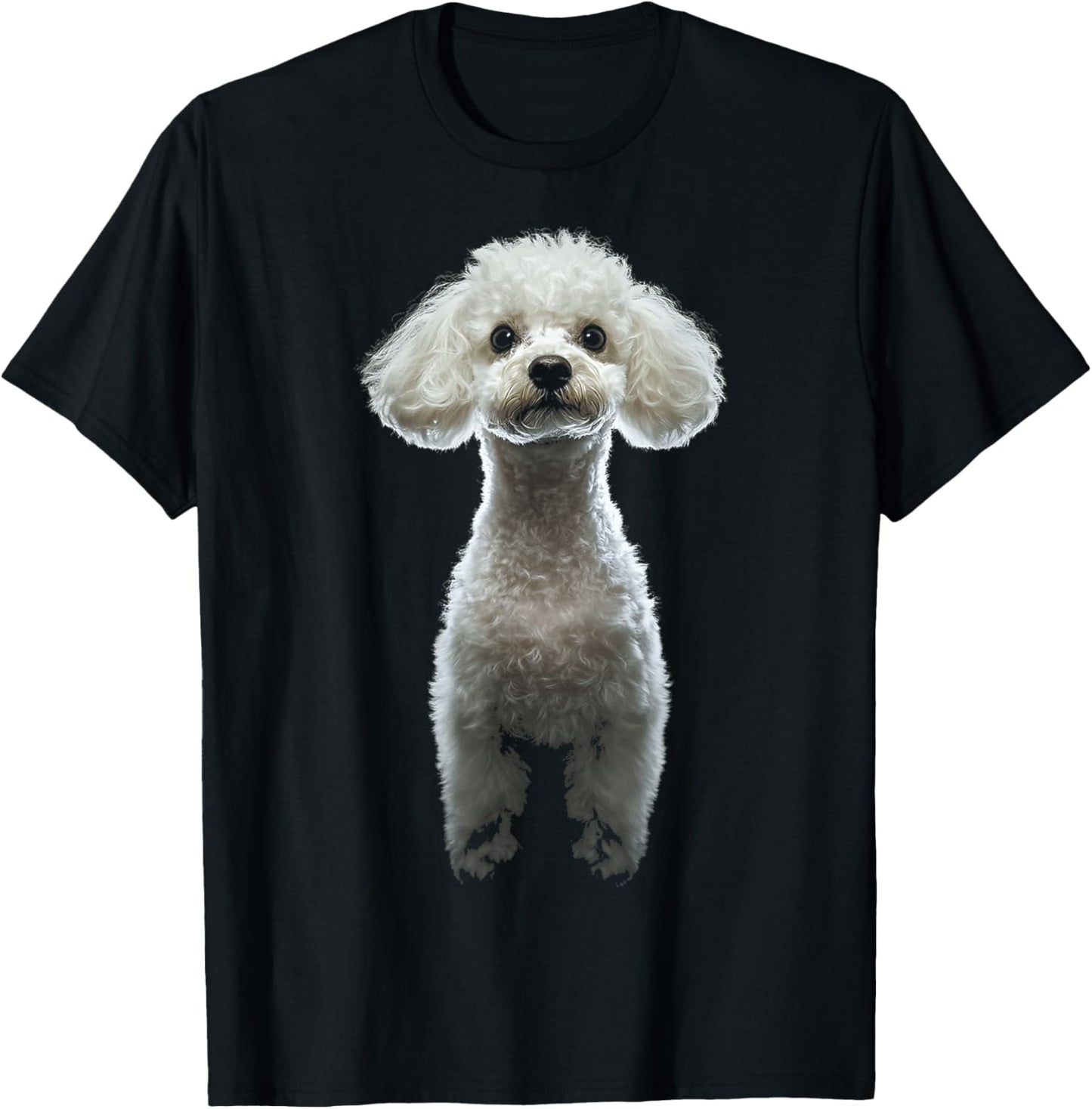 Poodle Dog Motif Pet Artwork Poodle Men Women Kids T-Shirt - T-Shirt | Black