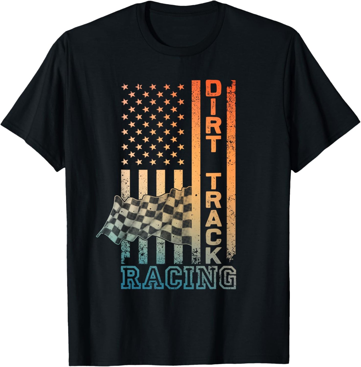 Cool Dirt Track Racing Art Women Dirt Racing Lover T-Shirt - T-Shirt | Black