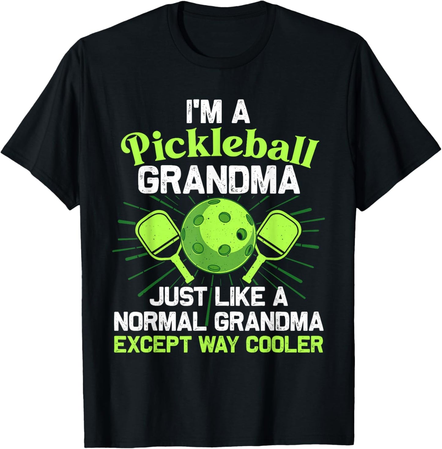 Pickleball Design For Grandma Women Girls Pickle Ball Player T-Shirt - T-Shirt | Black