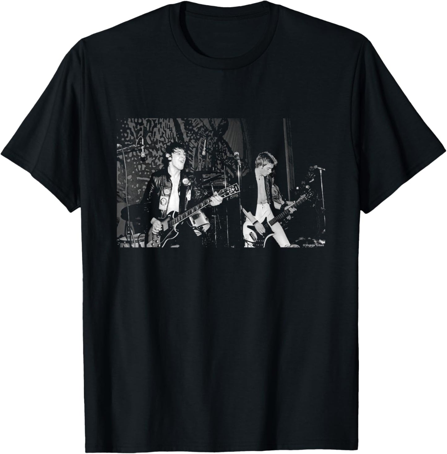 Stiff Little Fingers Punk Band Live By Virgina Turbett T-Shirt - T-Shirt | Black