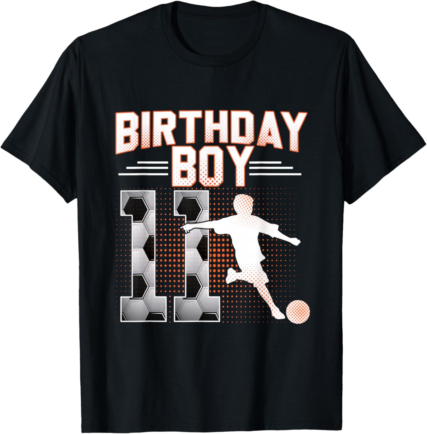 Soccer Birthday Boy 11th Birthday 11 Years Old Sport Kids T-Shirt - T-Shirt | Black