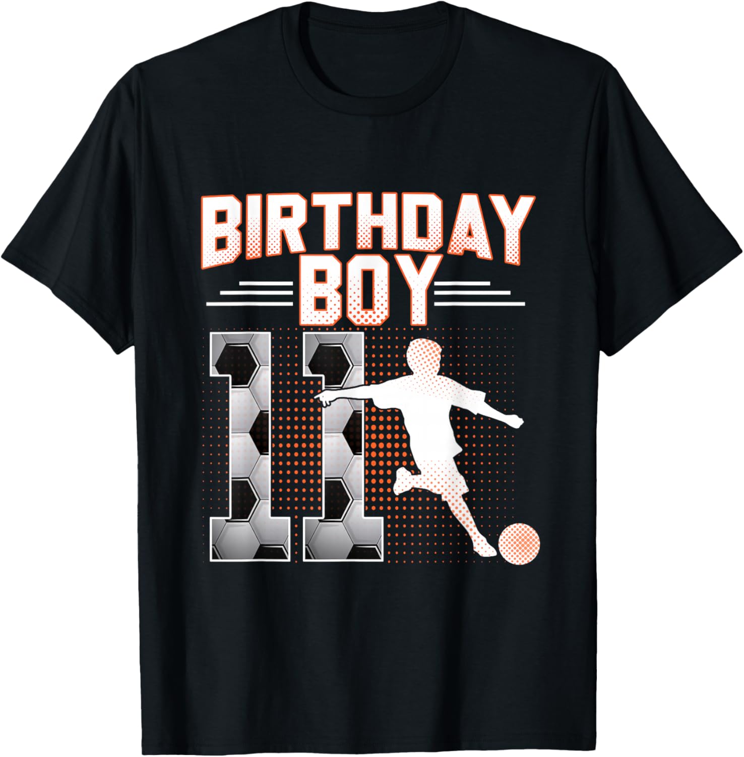 Soccer Birthday Boy 11th Birthday 11 Years Old Sport Kids T-Shirt - T-Shirt | Black