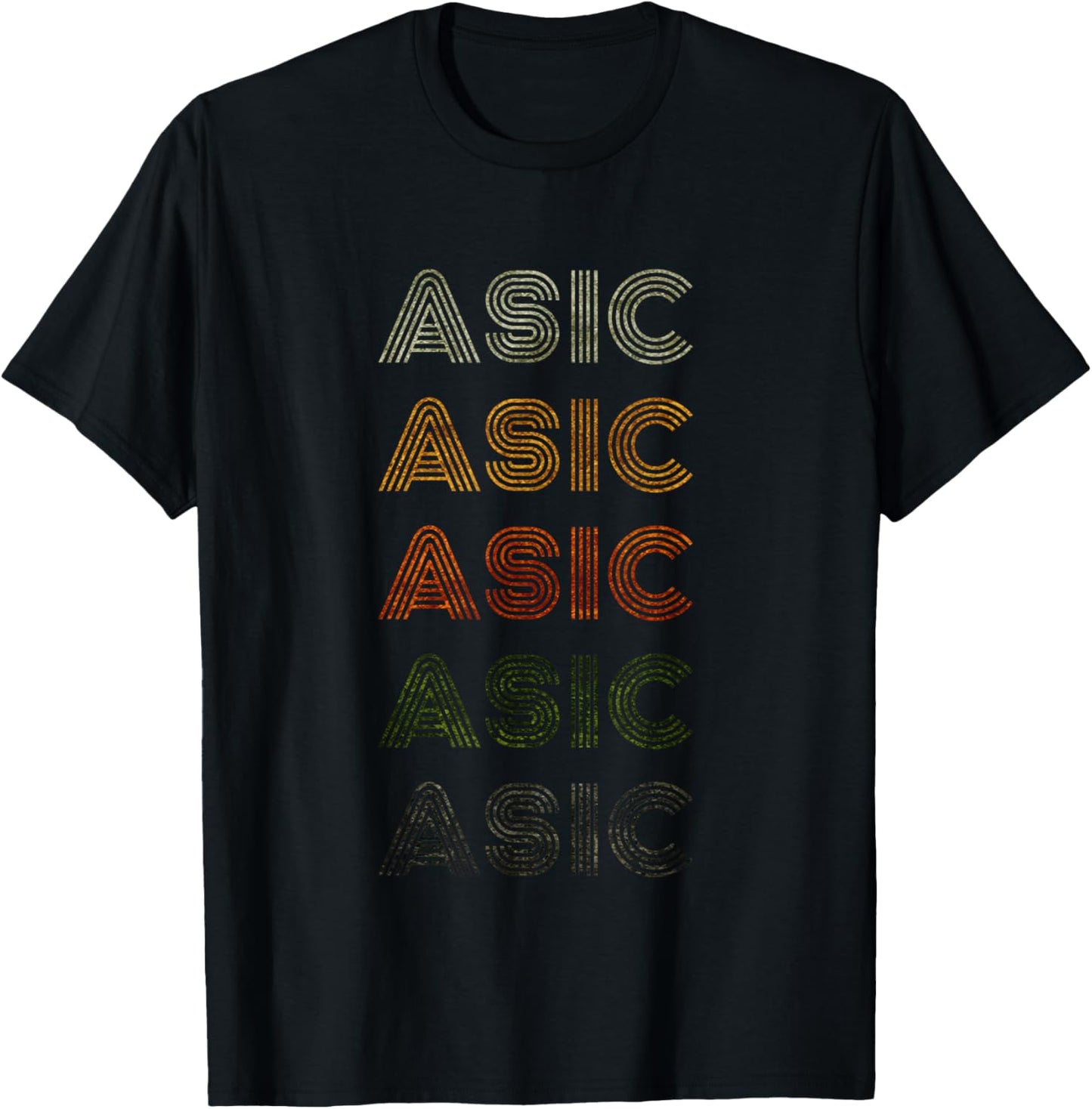 Love Heart Asic Grunge Vintage Style Black Asic T-Shirt - T-Shirt | Black