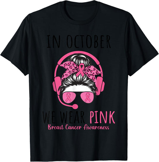 Dispatcher Breast Cancer Awareness Pink Ribbon Women T-Shirt - T-Shirt | Black
