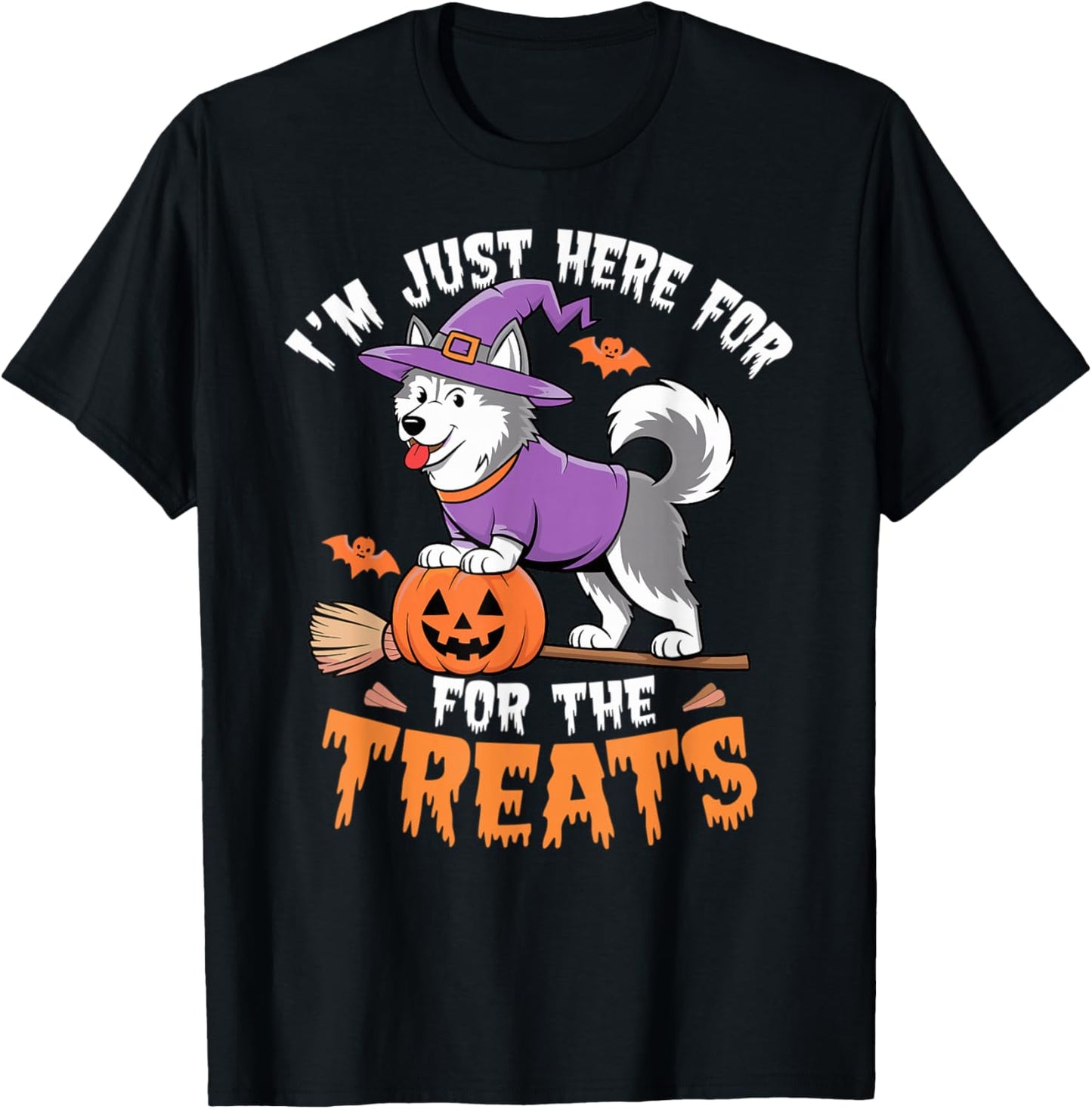 Halloween Husky T-Shirt - T-Shirt | Black
