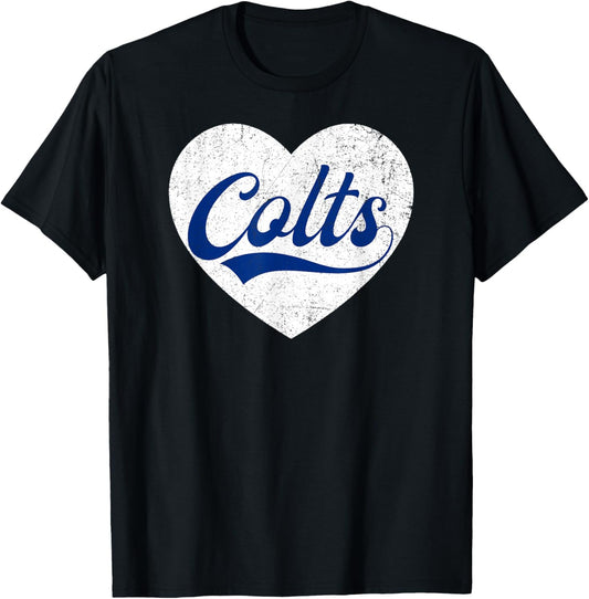 Colts Name Vintage Retro Men Women T-Shirt - T-Shirt | Black