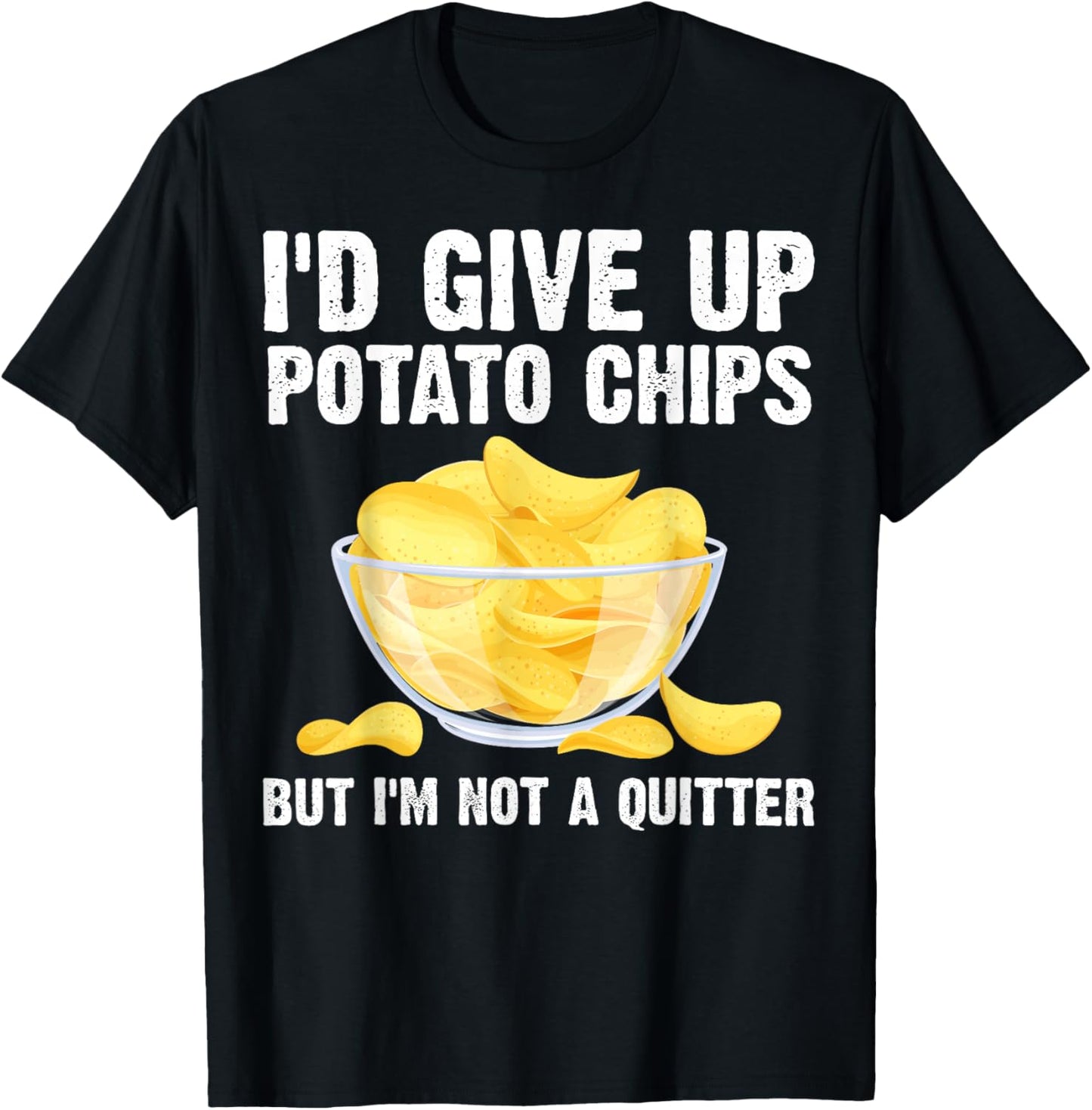 Funny Potato Chips Art Women Kids Bag Of Chips Lover T-Shirt - T-Shirt | Black