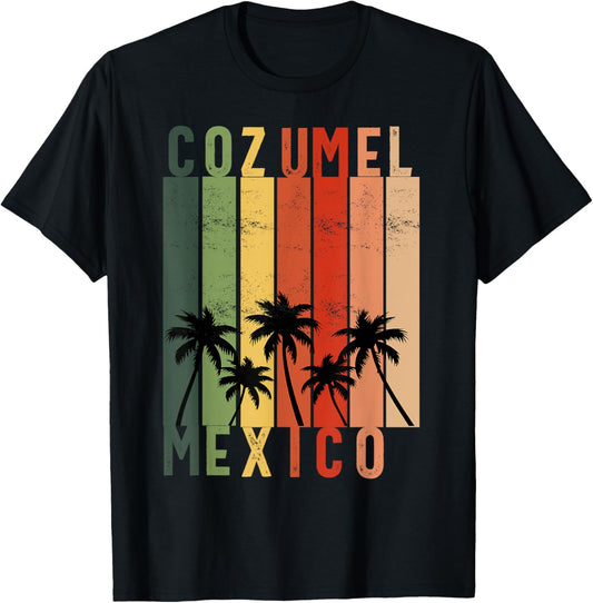 Cozumel Mexico Souvenir Vacation Travel Men Women Reminder T-Shirt - T-Shirt | Black