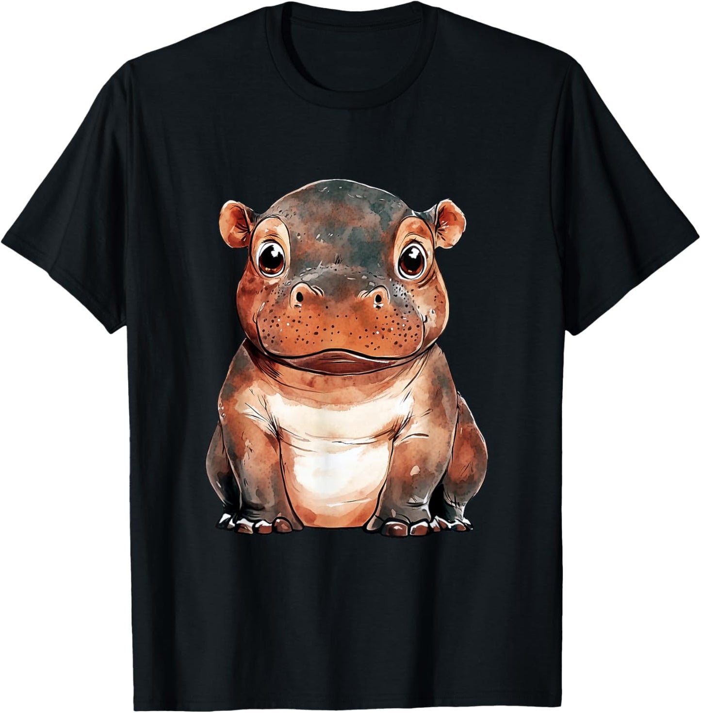 Small Hippo - Baby Pygmy Hippo T-Shirt - T-Shirt | Black