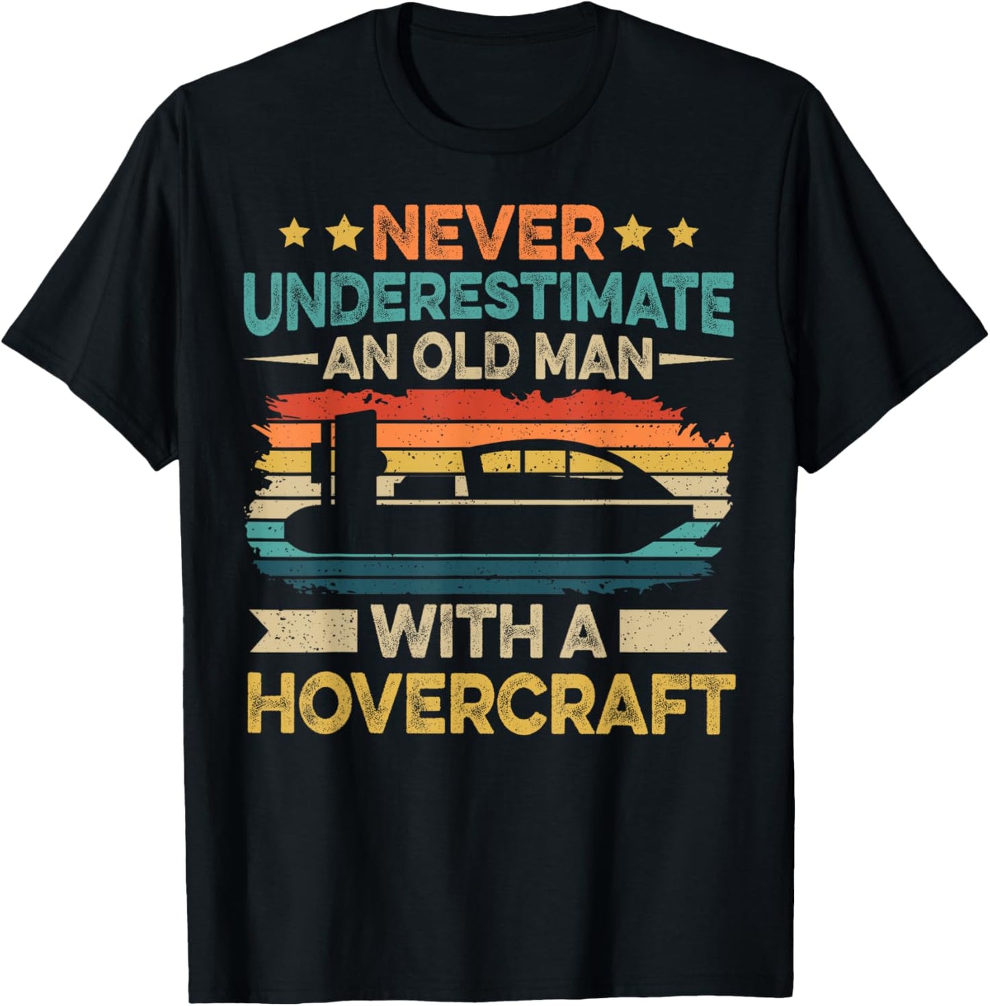 Hovercraft and Landing Design for a Hovercraft captain T-Shirt - T-Shirt | Black