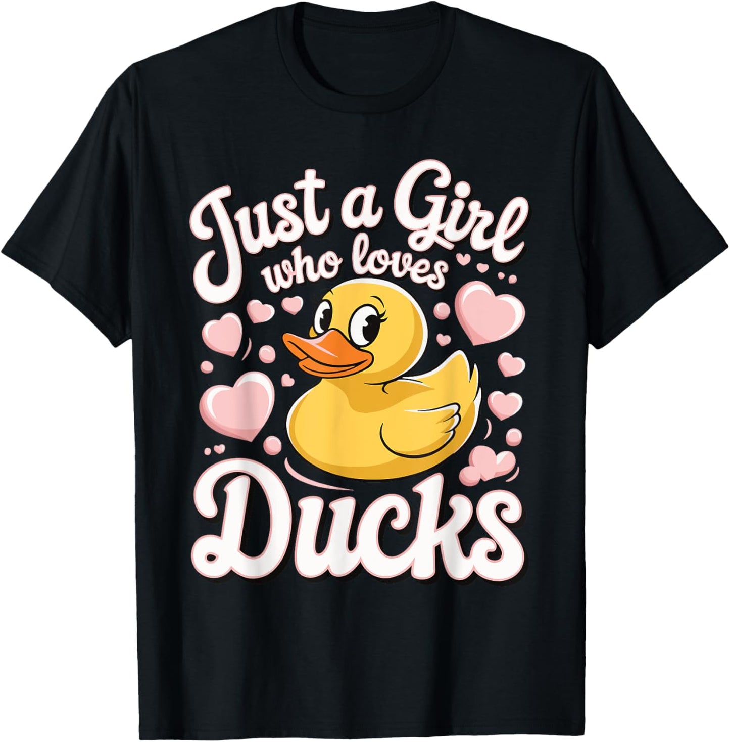 Just a girl who loves Ducks Girl T-Shirt - T-Shirt | Black