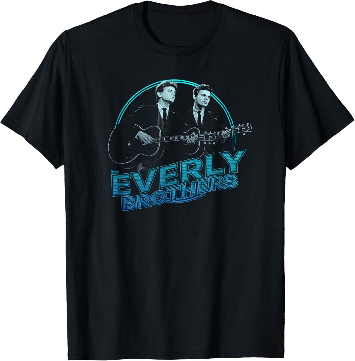 The Everly Brothers Blue Guitar Photo T-Shirt - T-Shirt | Black