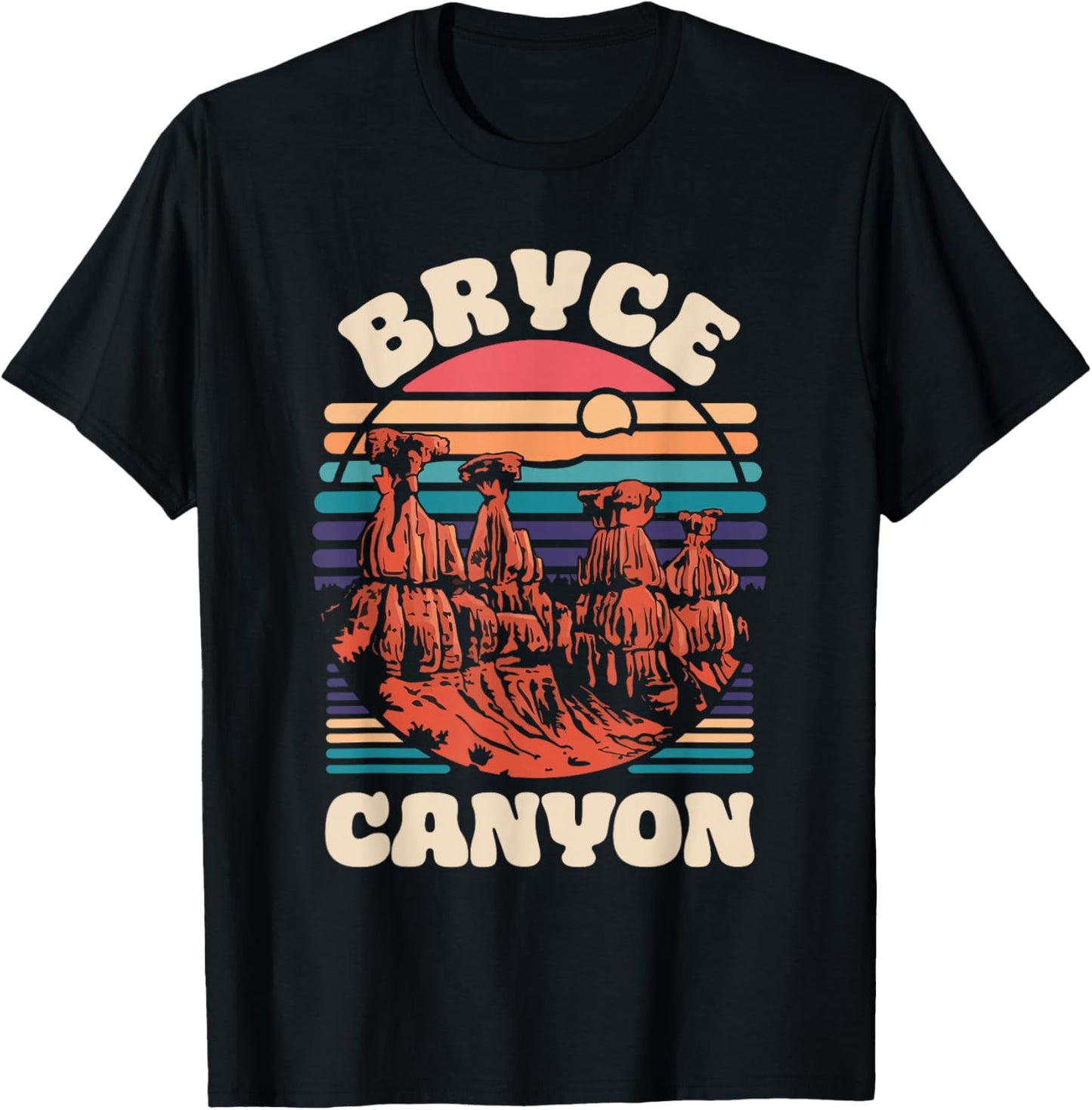 Bryce Canyon National Park Souvenir Outdoors Hiking Retro T-Shirt - T-Shirt | Black