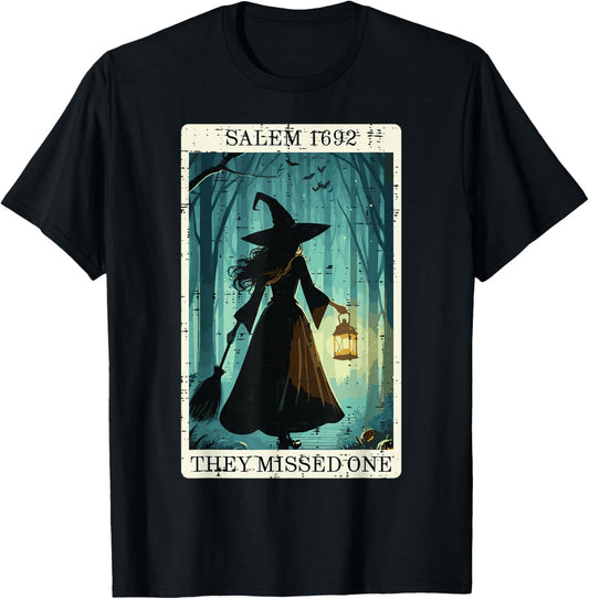Halloween Witch Card Salem 1692 Costume Women Girls Kids T-Shirt - T-Shirt | Black