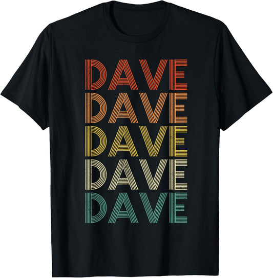 Dave Vintage Retro T-Shirt - T-Shirt | Black