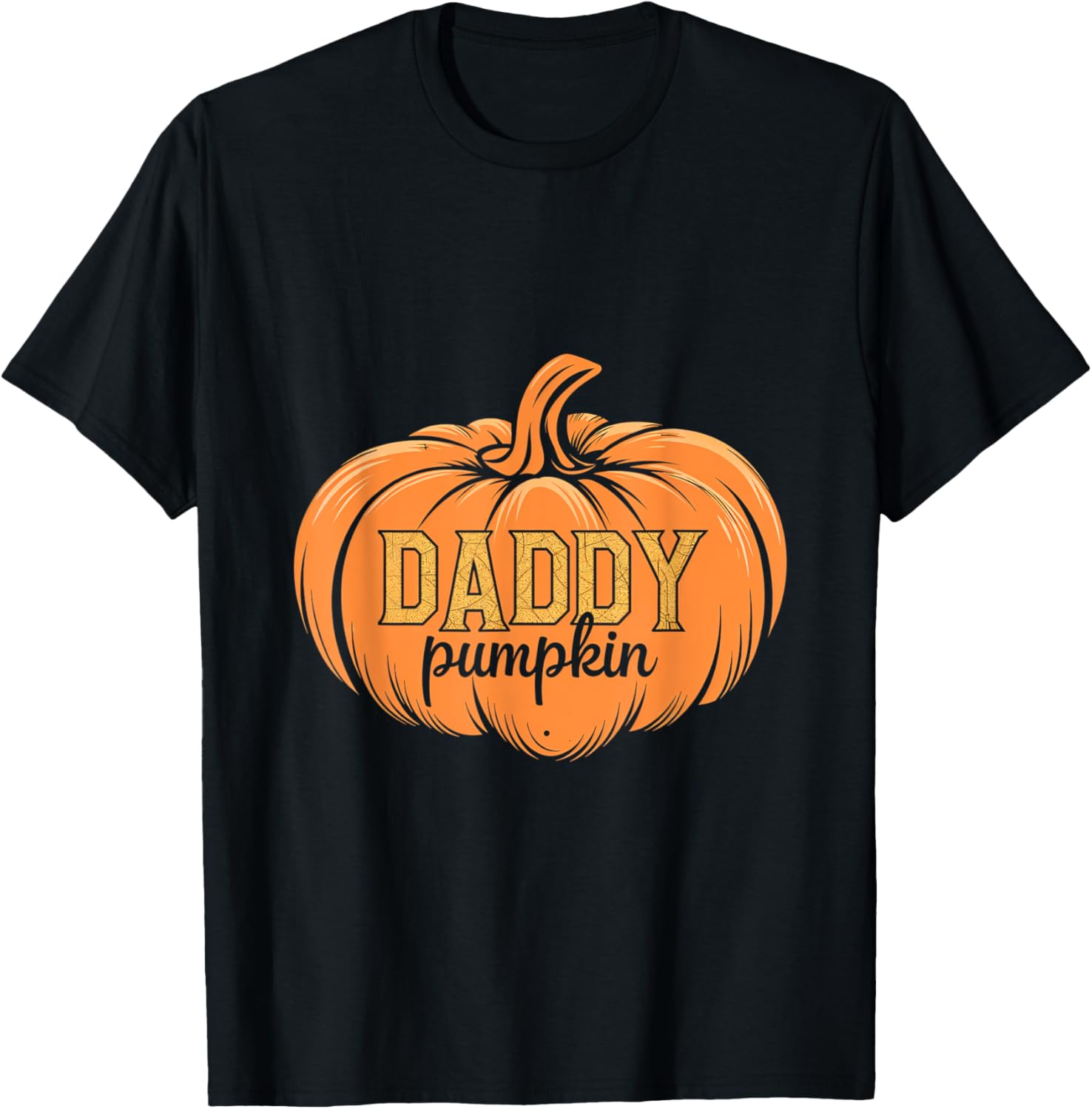 Daddy Pumpkin Fall Dad Family Father Autumn T-Shirt - T-Shirt | Black