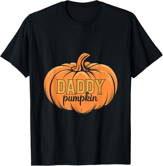 Daddy Pumpkin Fall Dad Family Father Autumn T-Shirt - T-Shirt | Black