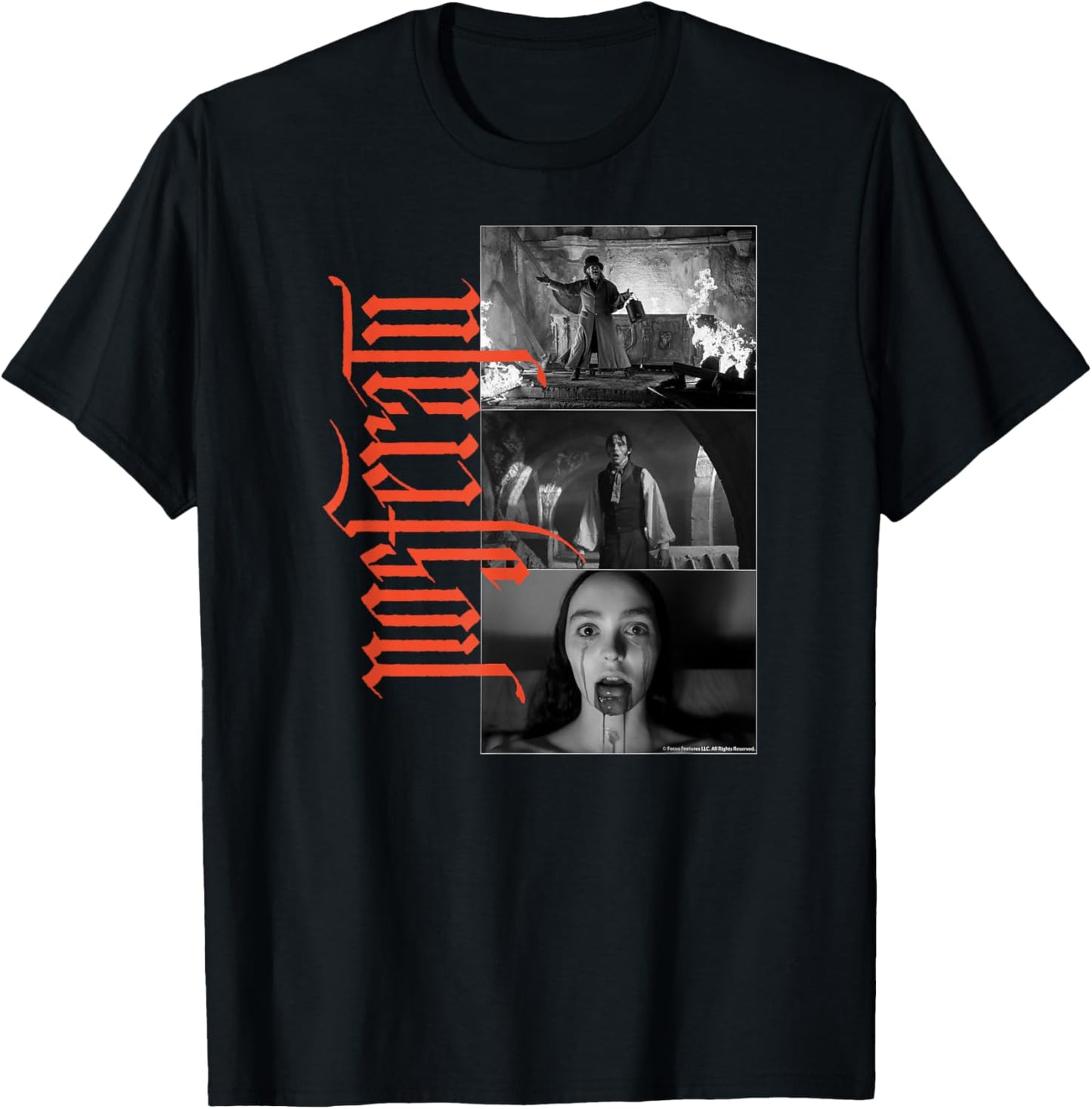 Nosferatu Gothic Horror Collage - , Black, Small, Short Sleeve, Classic Fit T-Shirt - T-Shirt | Black