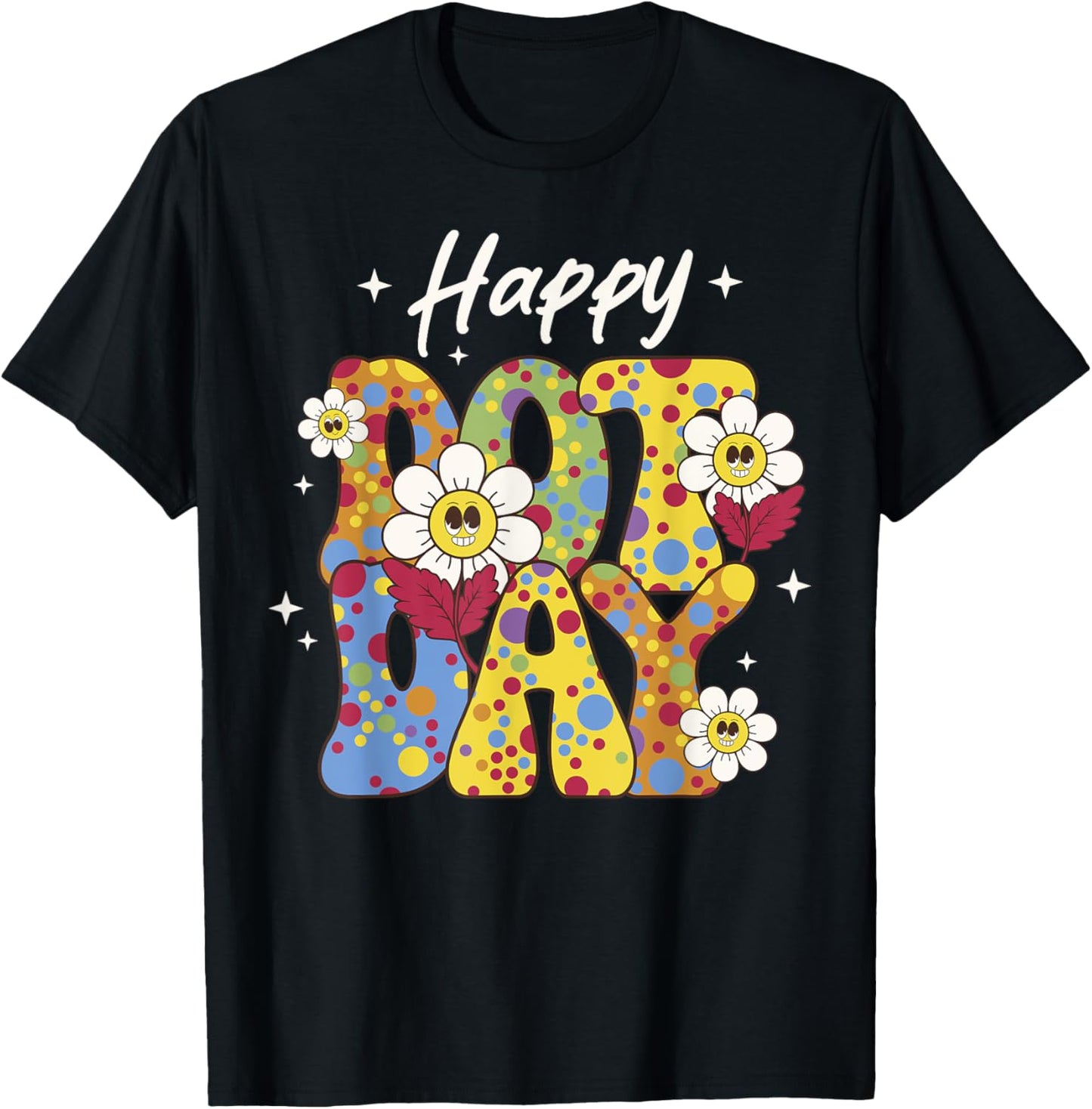 Happy Dot Day Colorful Polka Dots Kids Boys Girls Toddlers T-Shirt - T-Shirt | Black