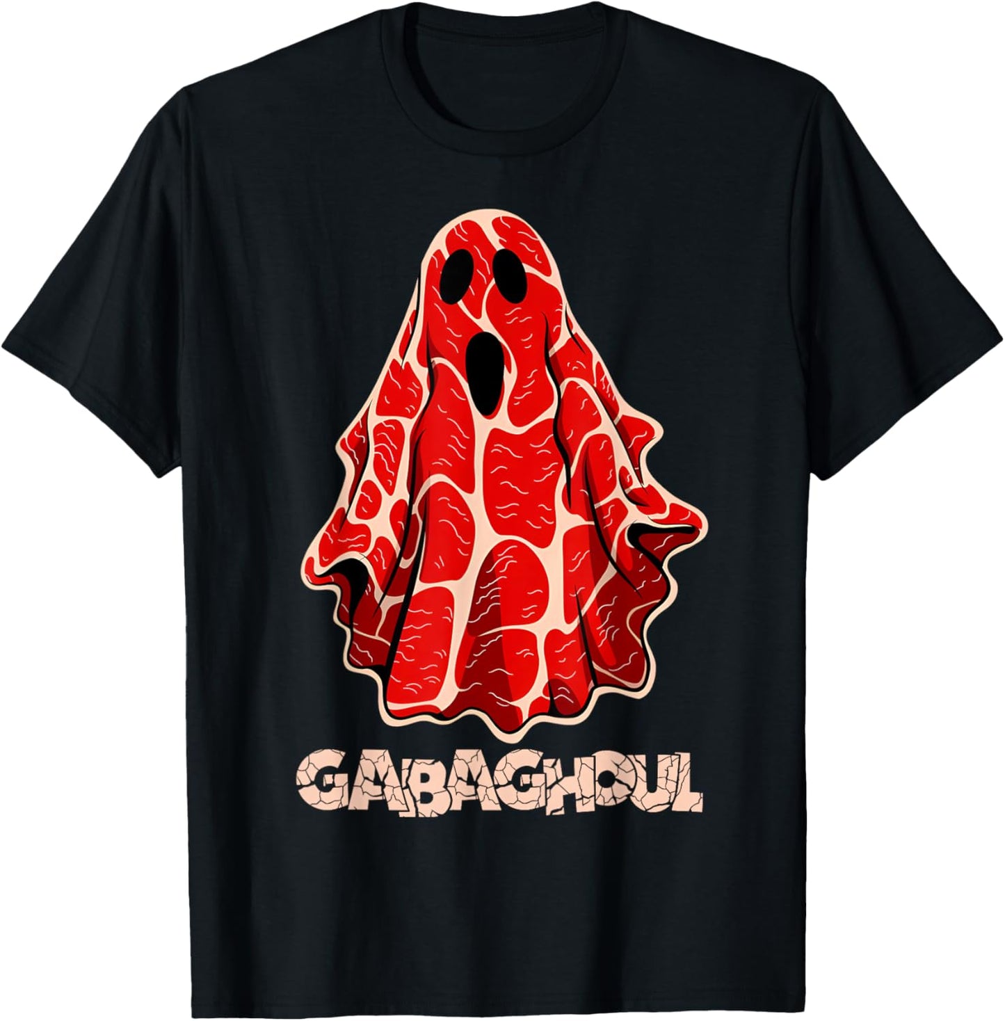 Gabaghoul Halloween Spooky Funny Slang Italian Ham Parody T-Shirt - T-Shirt | Black