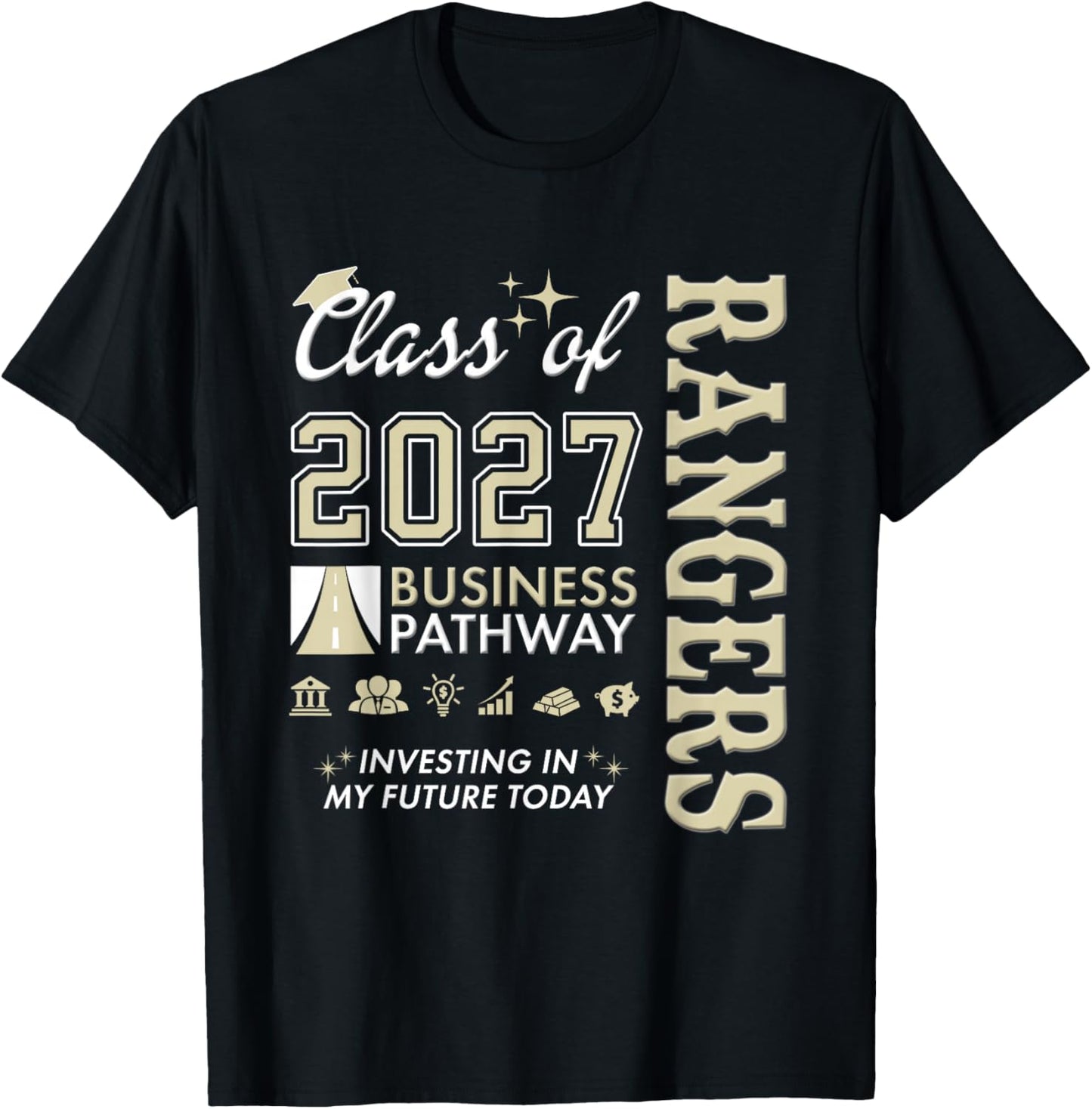 Santa Rosa Rangers - Business Pathway Class of 2027 T-Shirt - T-Shirt | Black