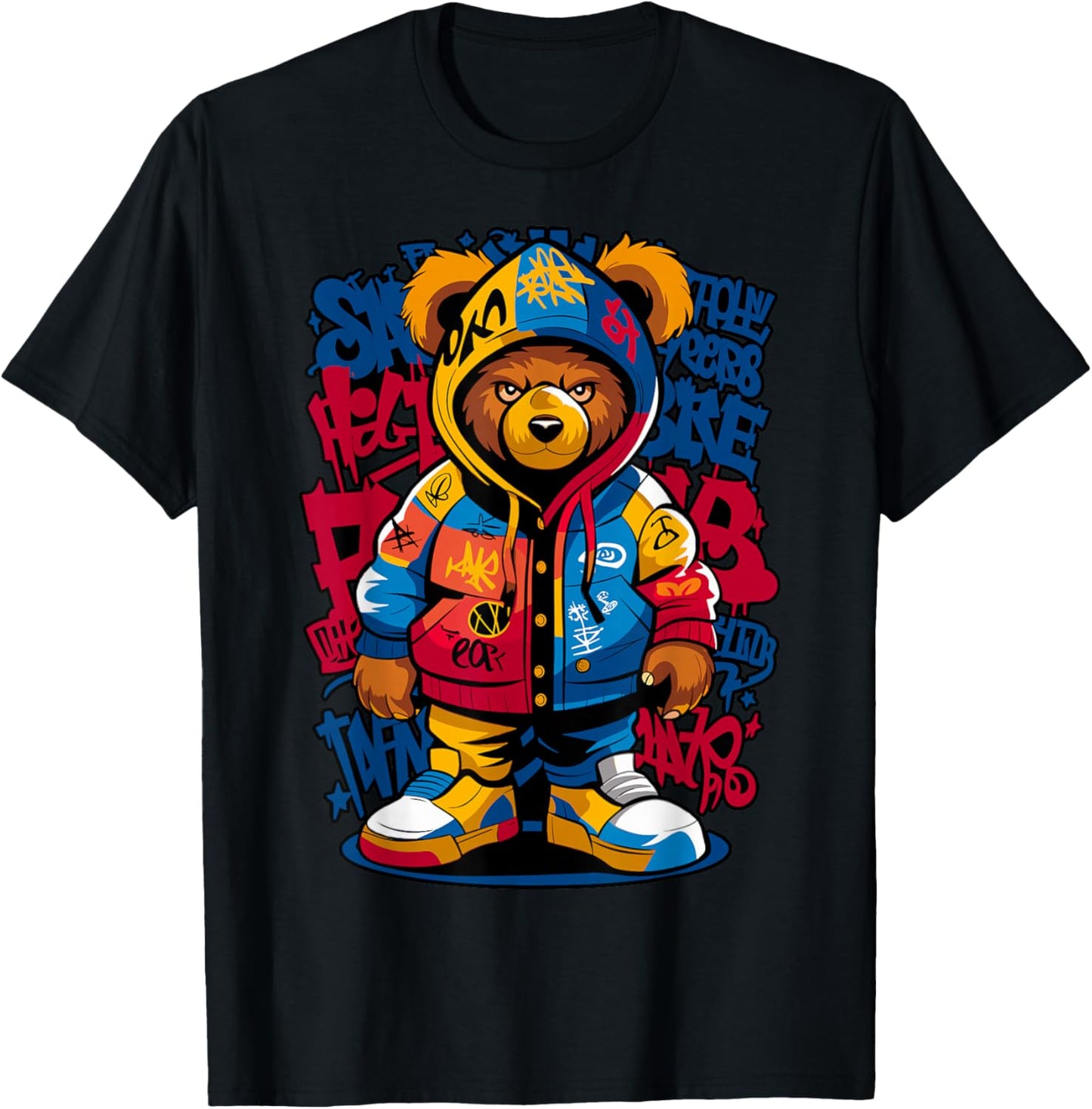 Hip Hop Teddy Bear Rap Music T-Shirt - T-Shirt | Black
