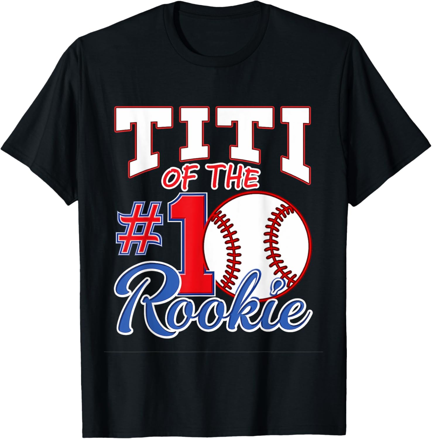 Retro Aunt Titi Of The Number 1 Rookie Baseball T-Shirt - T-Shirt | Black