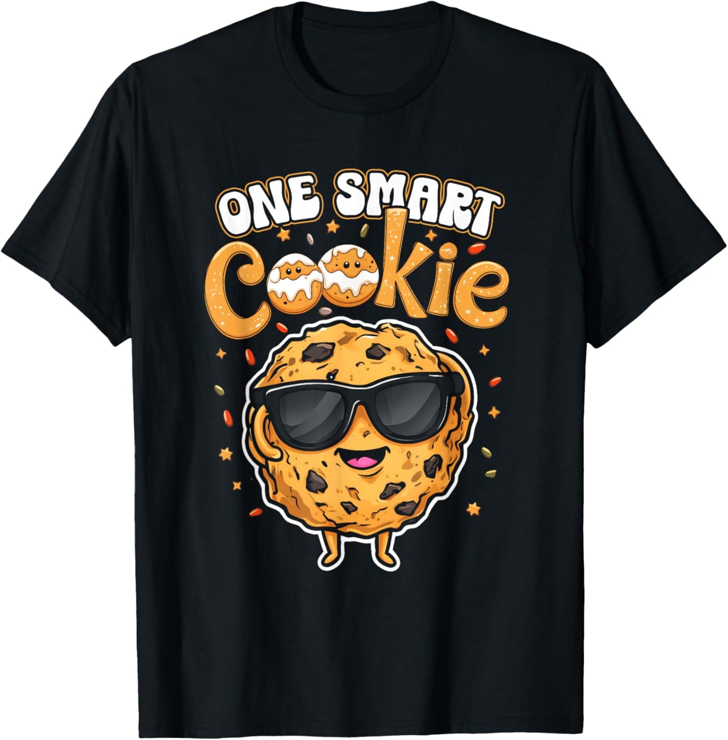 One Smart-Cookie Cute Meme Kawaii Style Pun Chocolate Chip T-Shirt - T-Shirt | Black